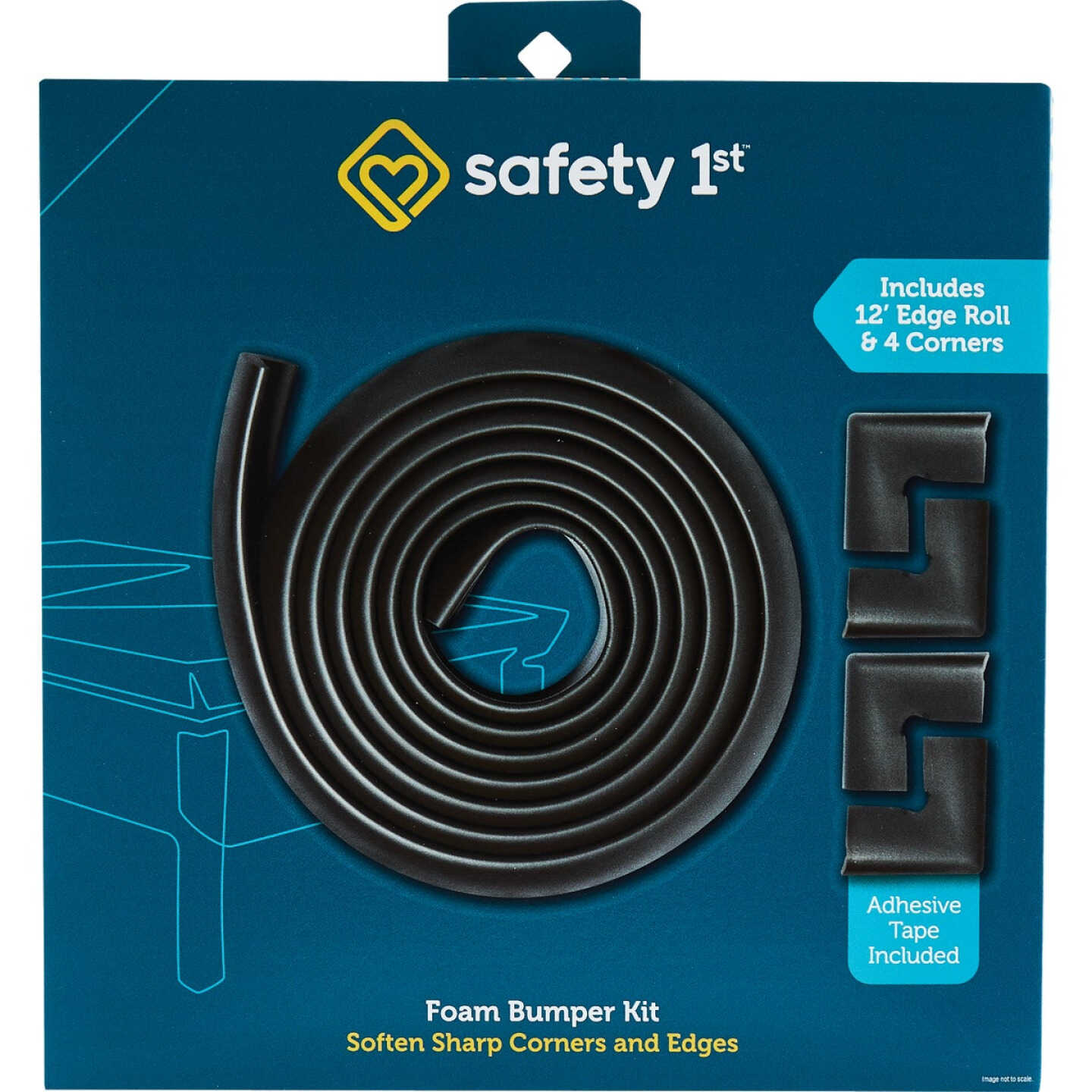 Safety 1st Adhesive Foam Brown Edge Roll and Corners Bumper Kit Image 1