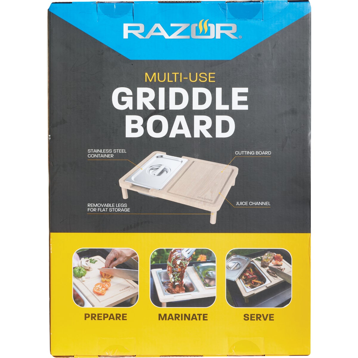 Mr. Bar-B-Q Razor 11.81 In. W. x 15.75 In. L. Wood Cutting Board Image 4