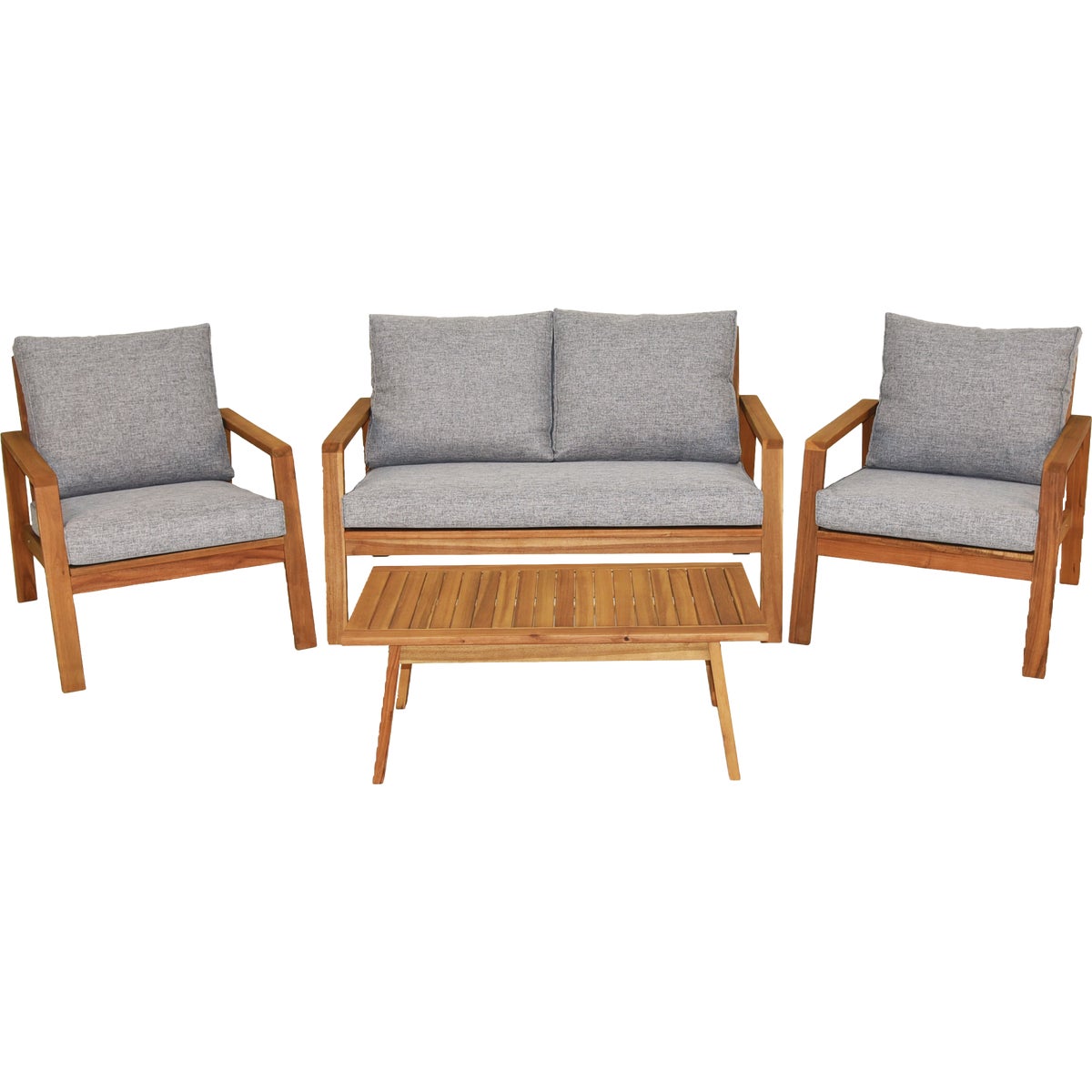 Outdoor Expressions Sutton 4-Piece Acacia Wood Chat Set
