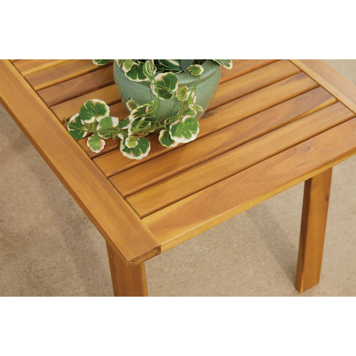 Outdoor Expressions Sutton 4-Piece Acacia Wood Chat Set Image 3