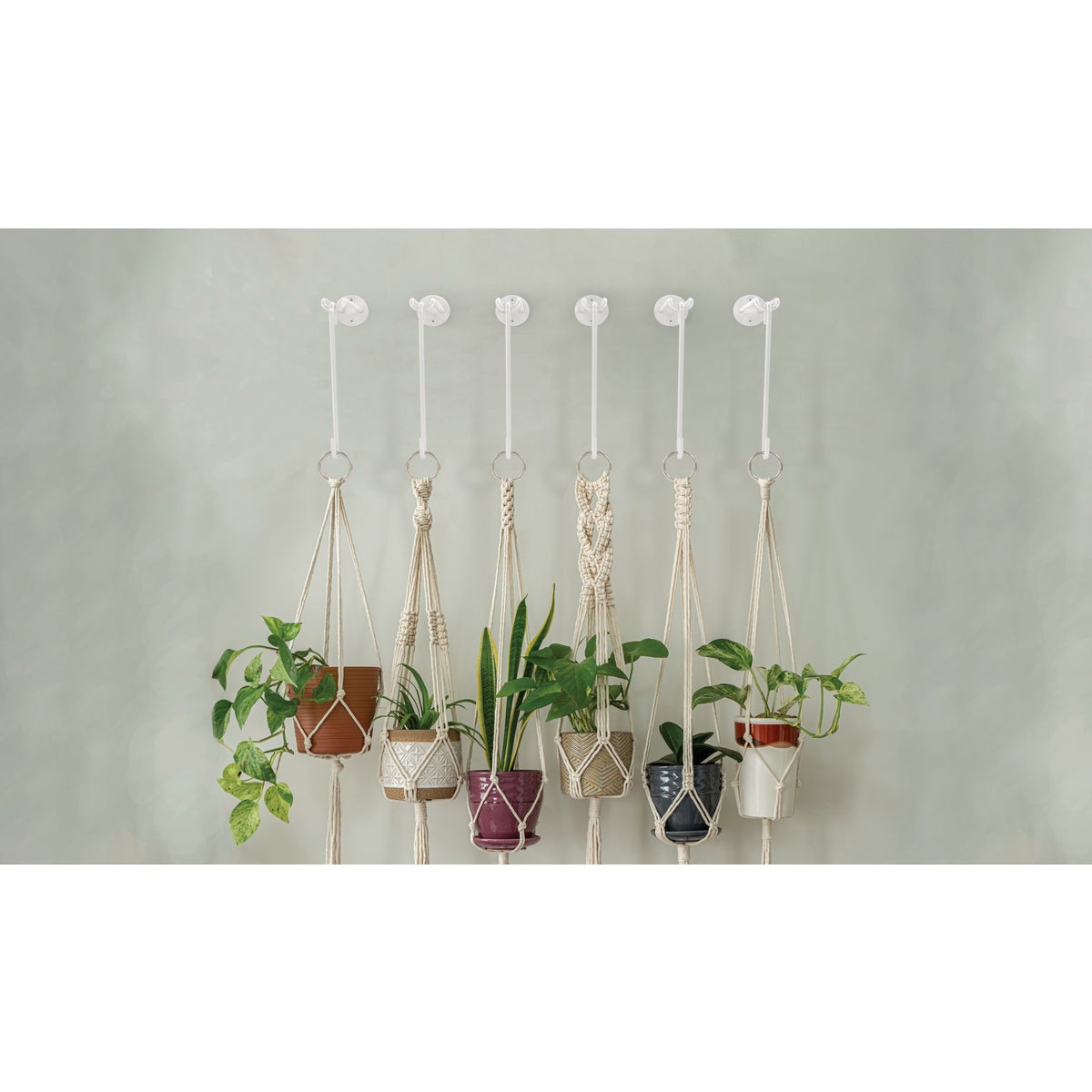 National Hardware 8 In. White Steel Modern Large S-Hook Plant Hanger Image 2