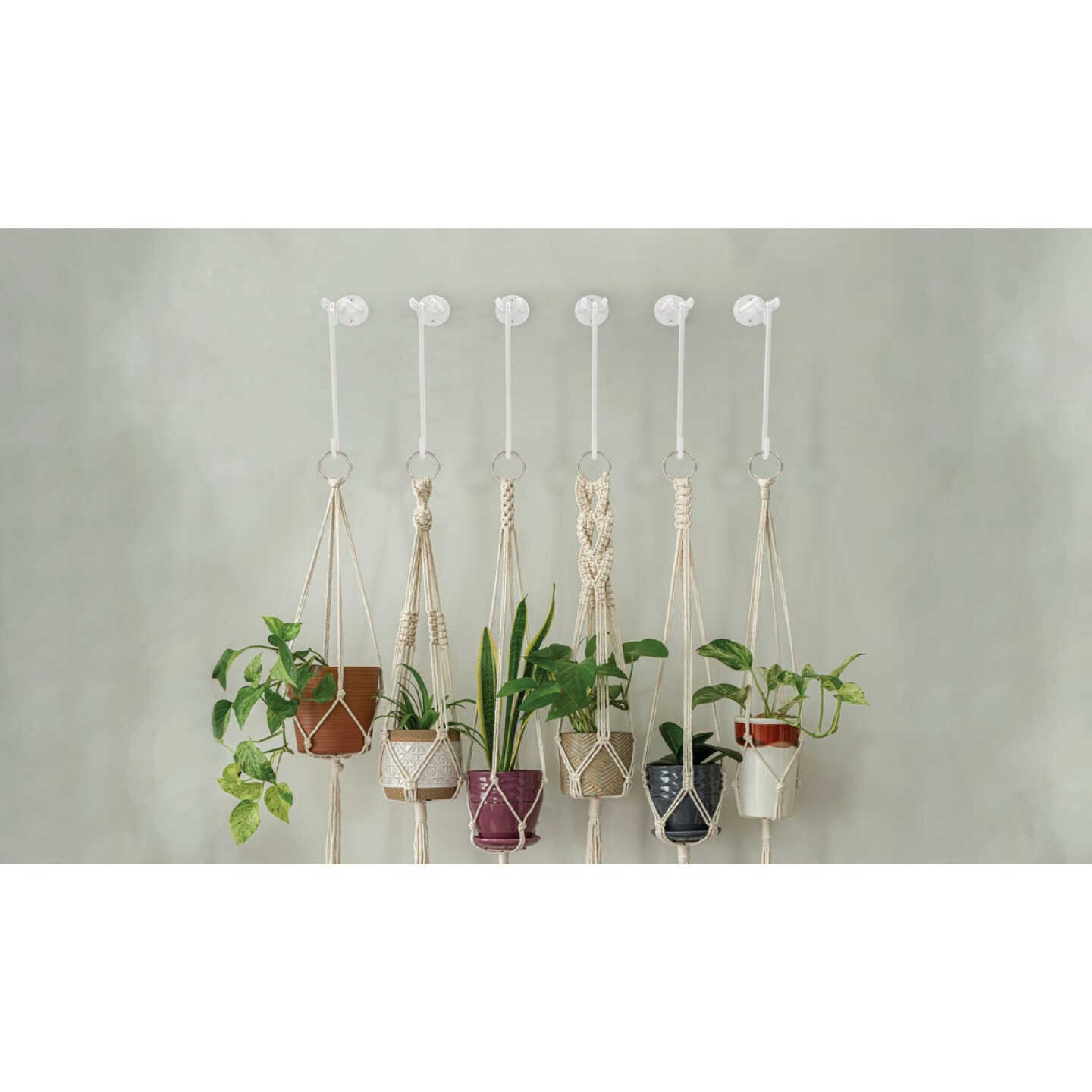 National Hardware 8 In. White Steel Modern Large S-Hook Plant Hanger Image 2