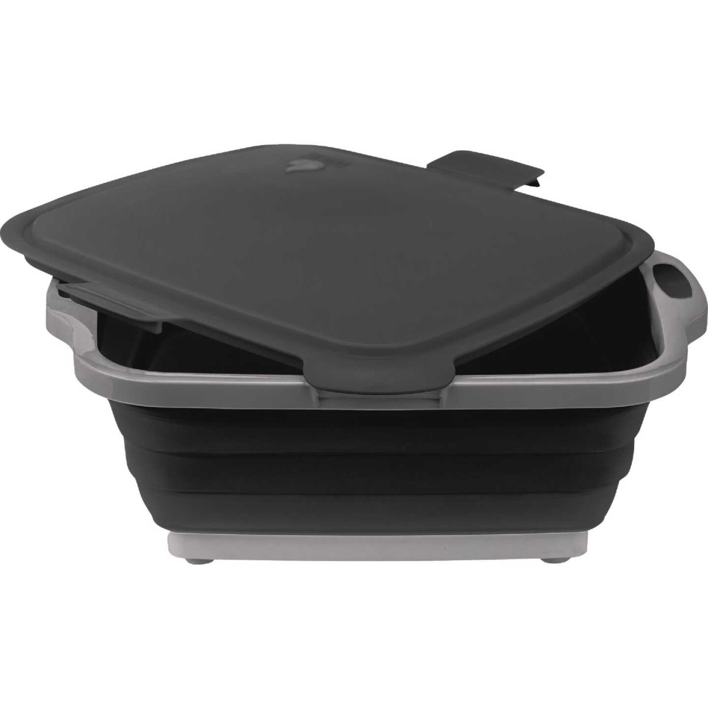 Drip EZ Jr. Black 15.75 In. L. x 12.5 In. W. x 4.5 In. D. Collapsible Food Prep Tub Image 1