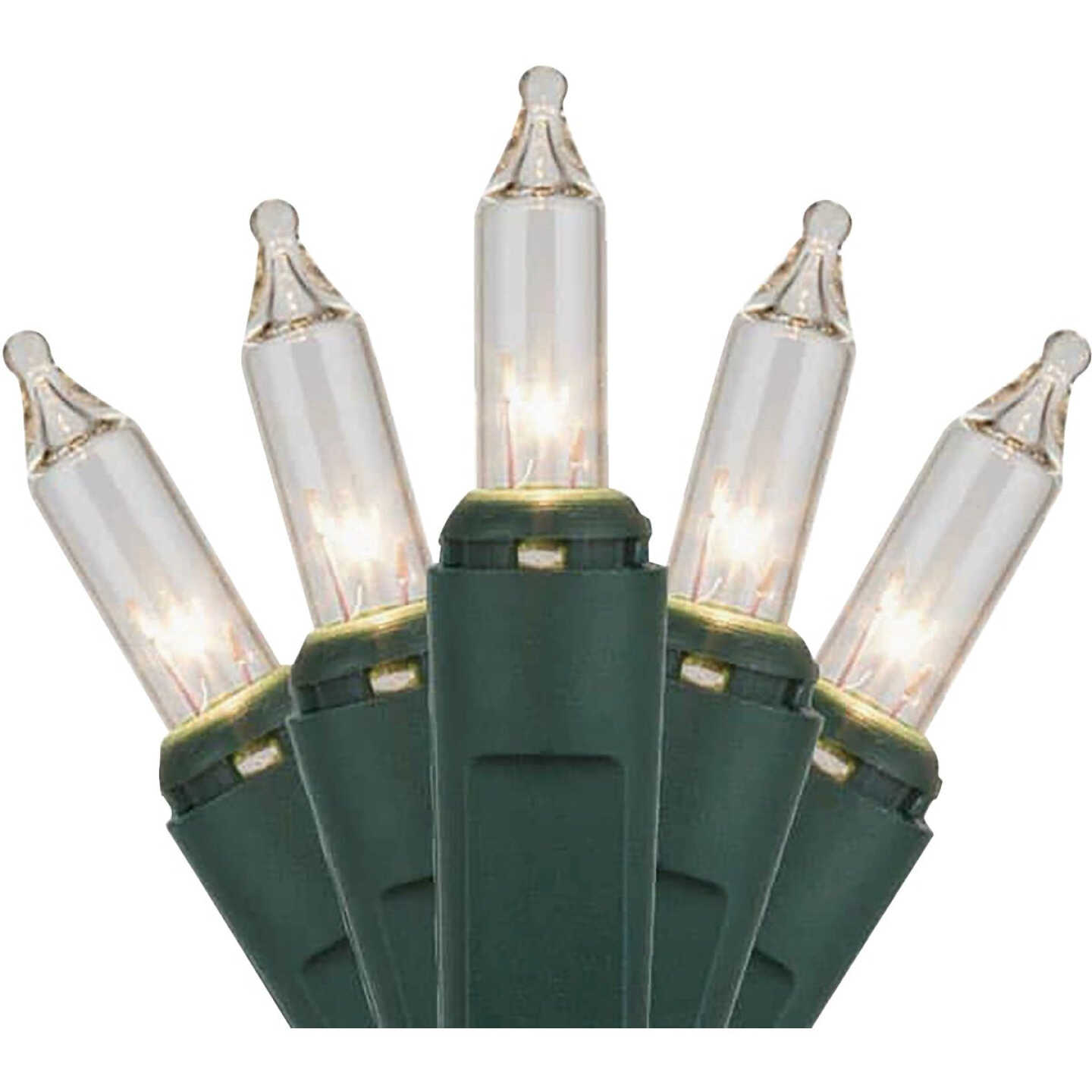 Home Impressions Clear 100-Bulb Mini Incandescent String Light Set with Green Wire Image 1