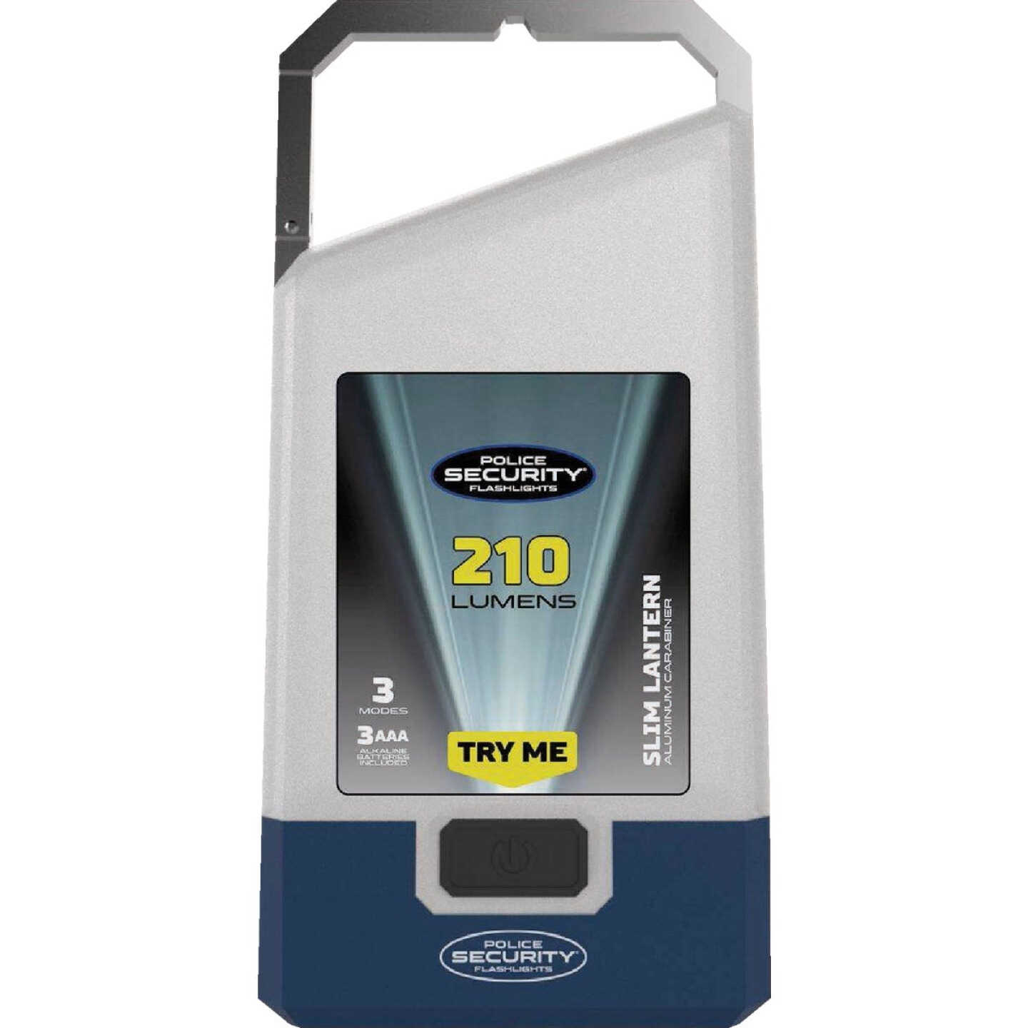 Police Security 3.75 In. W. x 6 In. L. x 1.25 In. D. White Plastic LED Slim Lantern Image 1