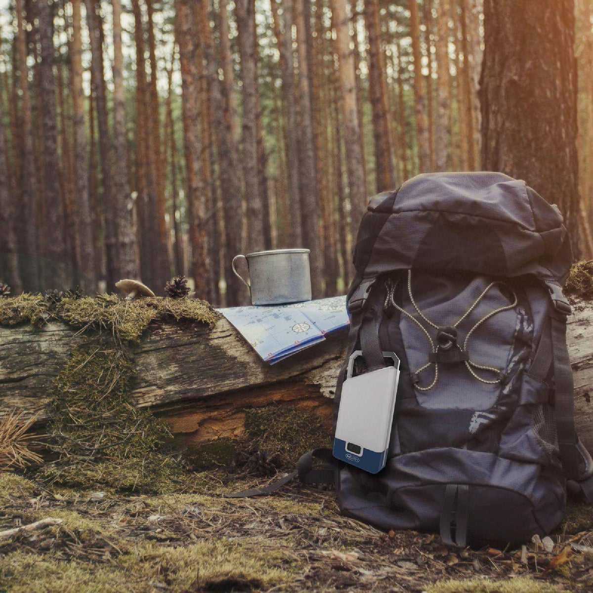 Police Security 3.75 In. W. x 6 In. L. x 1.25 In. D. White Plastic LED Slim Lantern Image 2