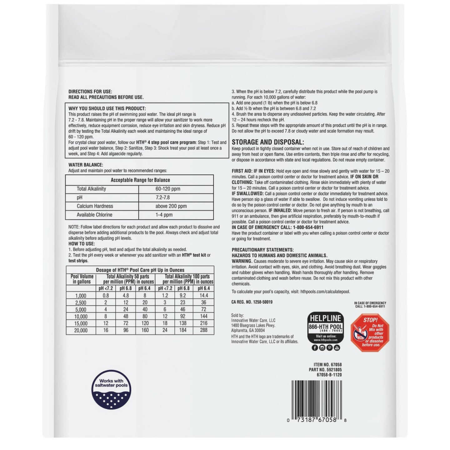 HTH Pool Care pH Up 4 Lb. pH Increaser Granule Image 2