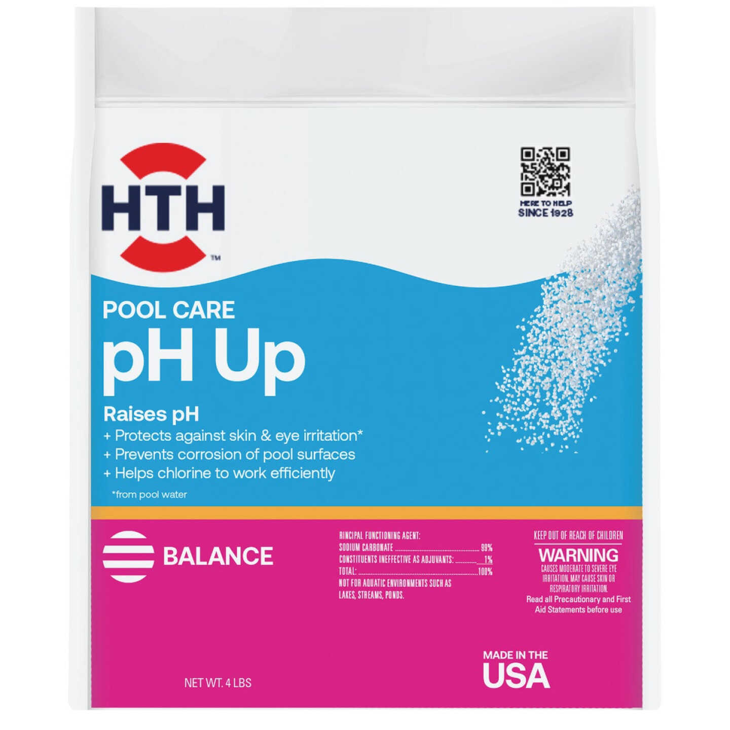 HTH Pool Care pH Up 4 Lb. pH Increaser Granule Image 1
