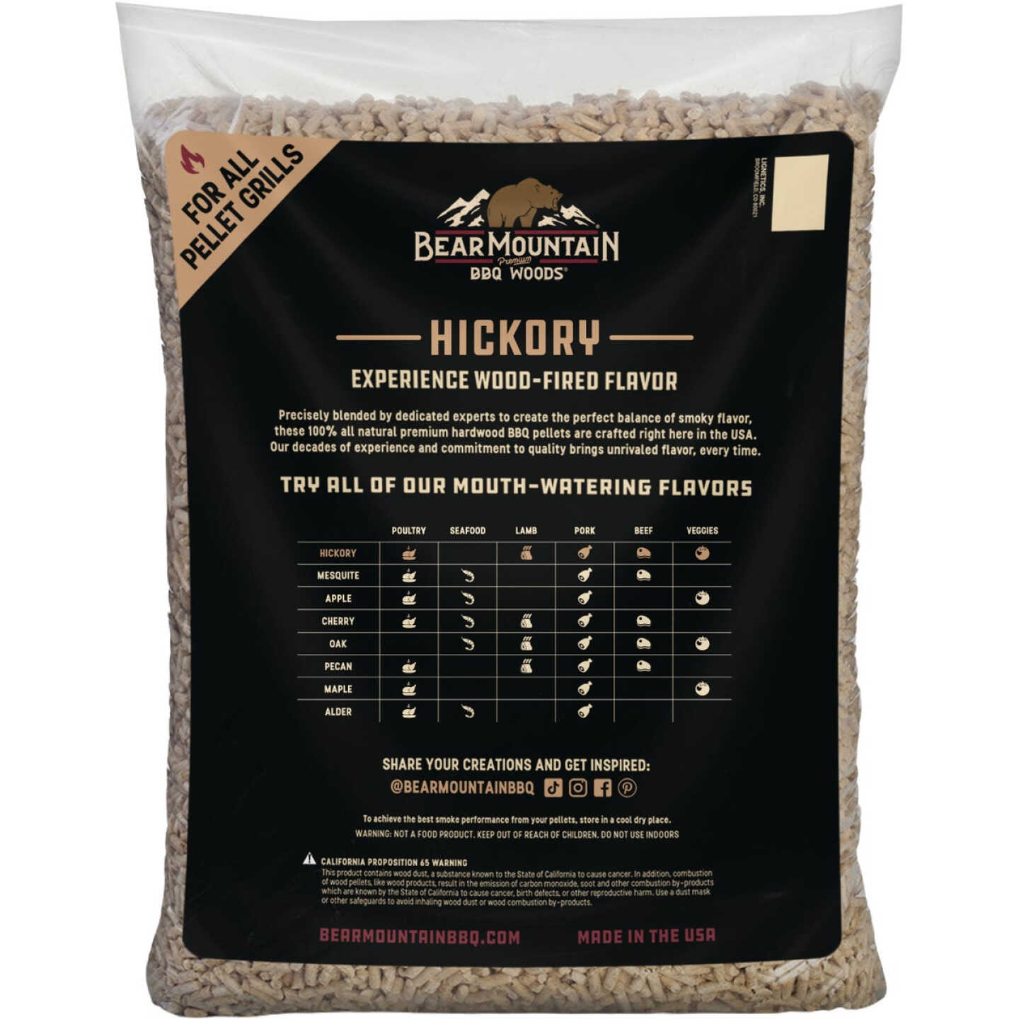 Bear Mountain BBQ Premium Woods 20 Lb. Hickory Wood Pellet Image 4