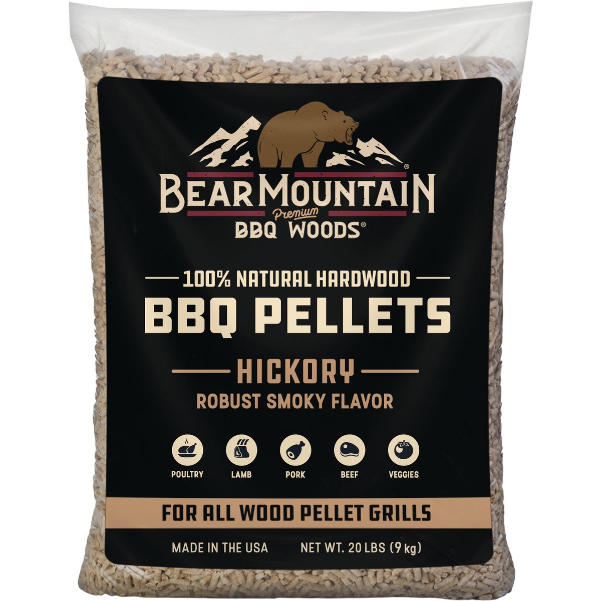 Bear Mountain BBQ Premium Woods 20 Lb. Hickory Wood Pellet
