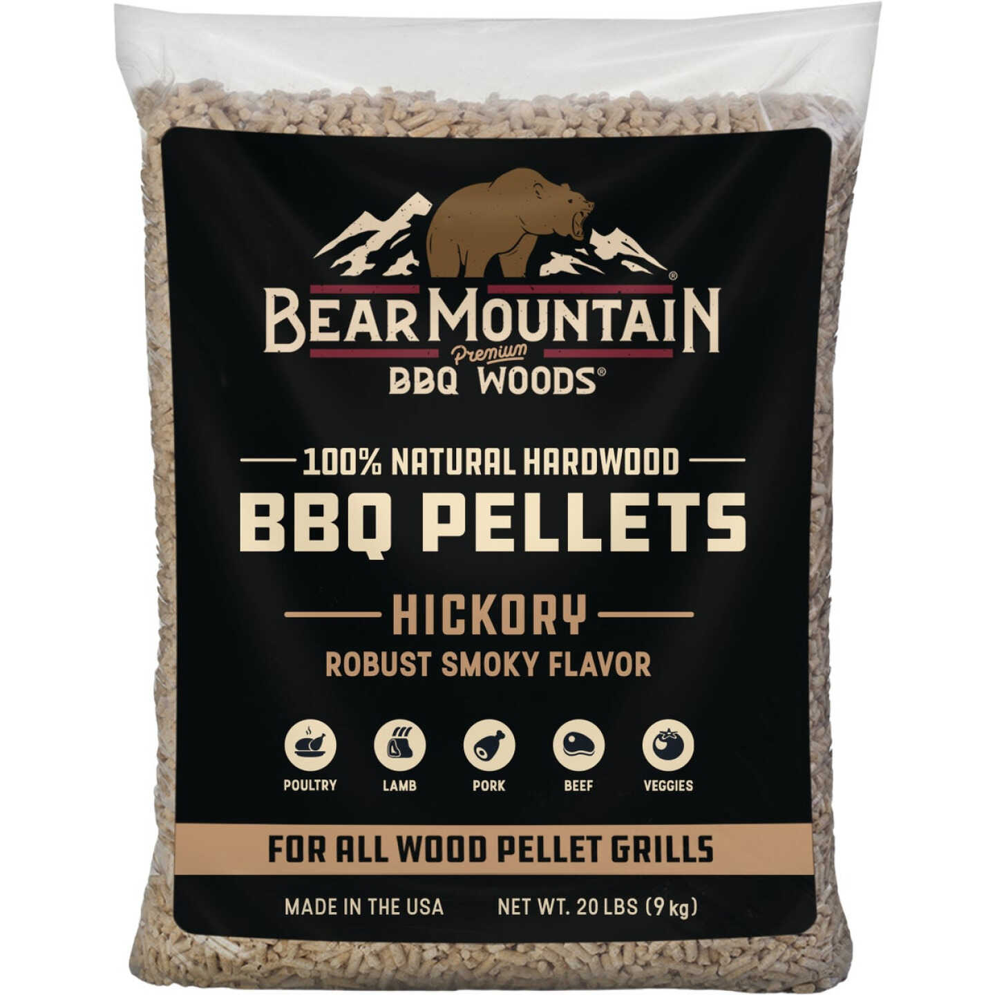 Bear Mountain BBQ Premium Woods 20 Lb. Hickory Wood Pellet Image 1