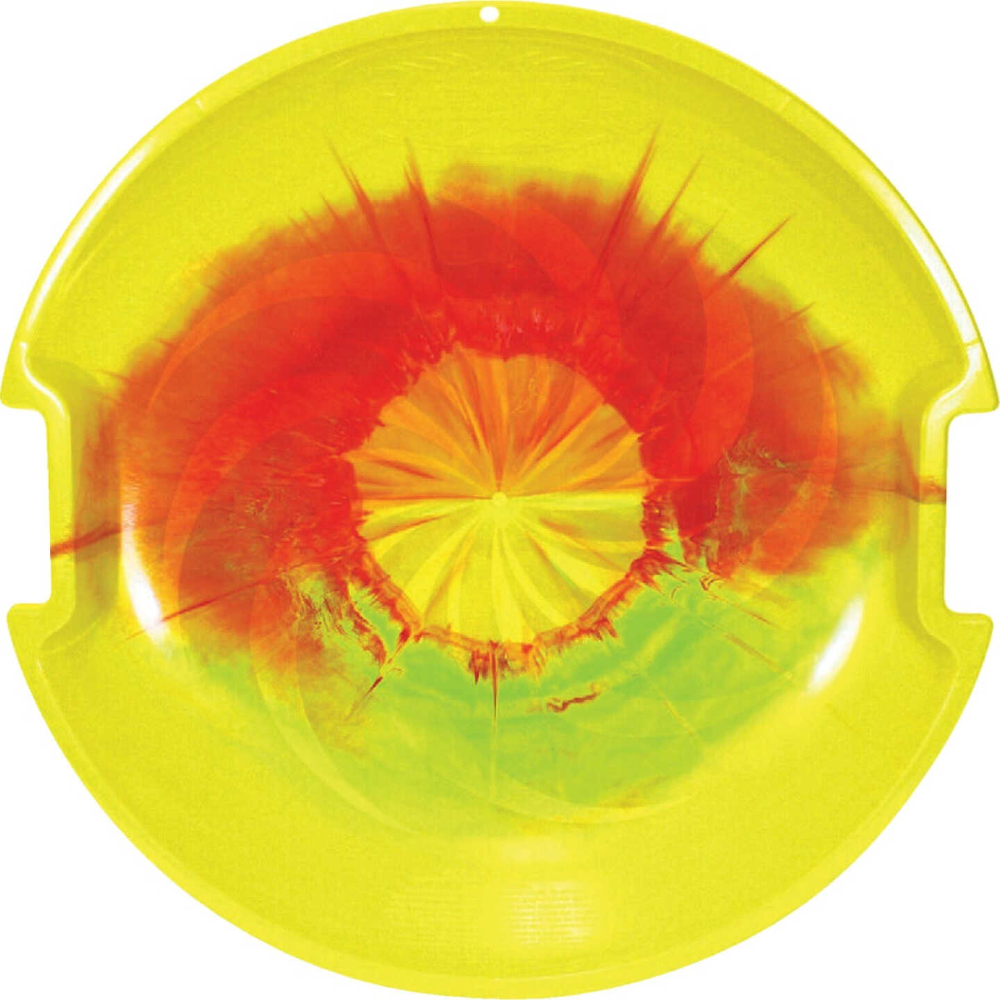EMSCO ESP Day Glow Super V Neon Tie Dye Polyethylene 26 In. Saucer Disc Snow Sled Image 1