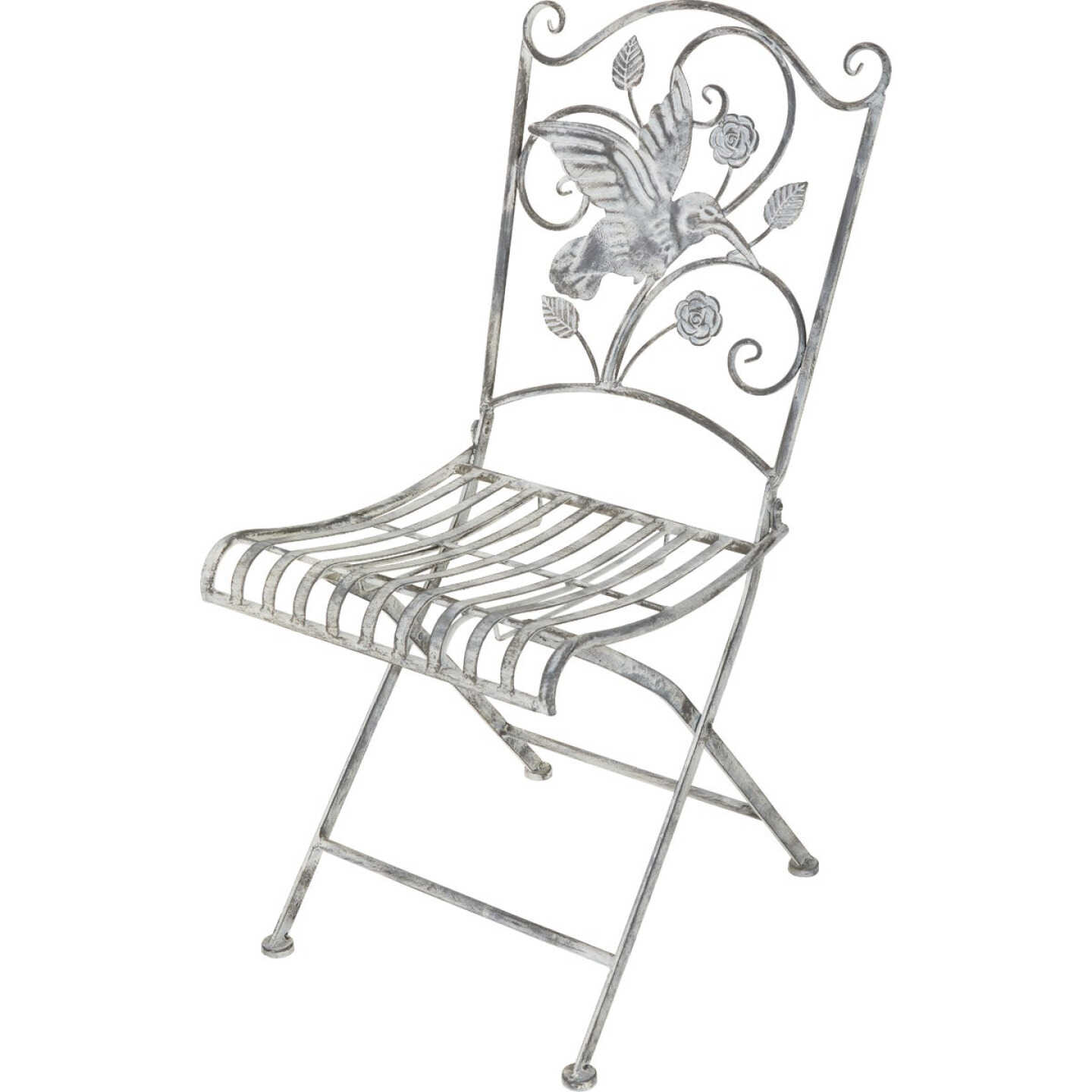 Alpine 3-Piece Hummingbird Foldable Floral Bistro Set Image 9