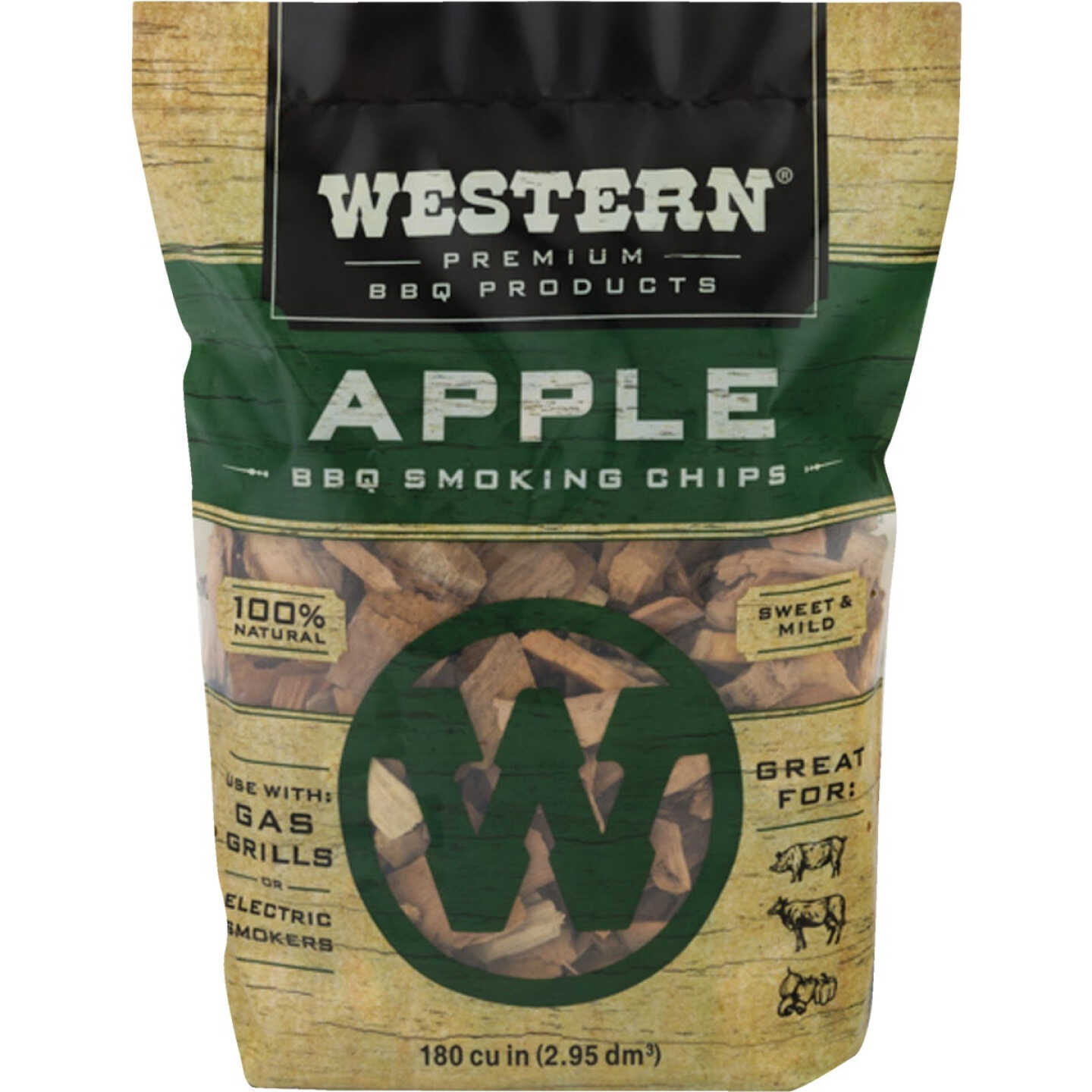 Western 180 Cu. In. Apple Wood Smoking Chips Image 1