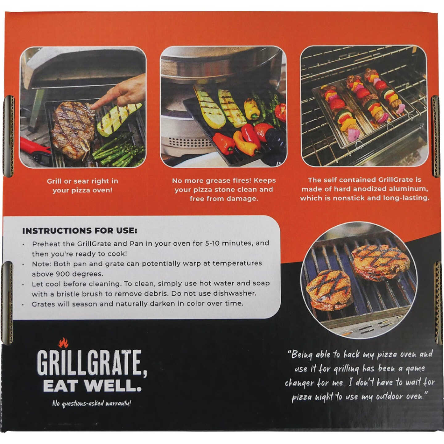 GrillGrate Pizza Oven Pan & Grate 2-Piece Set Image 6