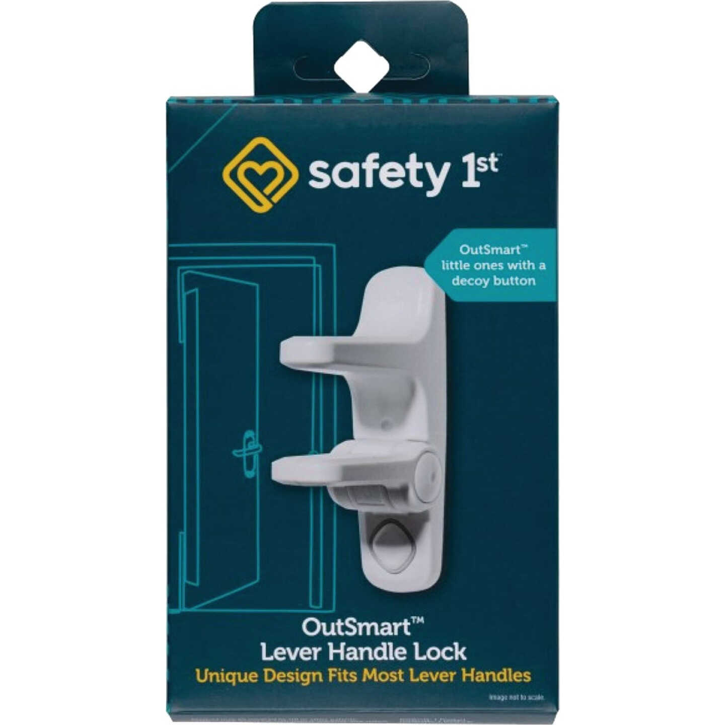 Safety 1st OutSmart Lever Handle White Door Lock Image 1