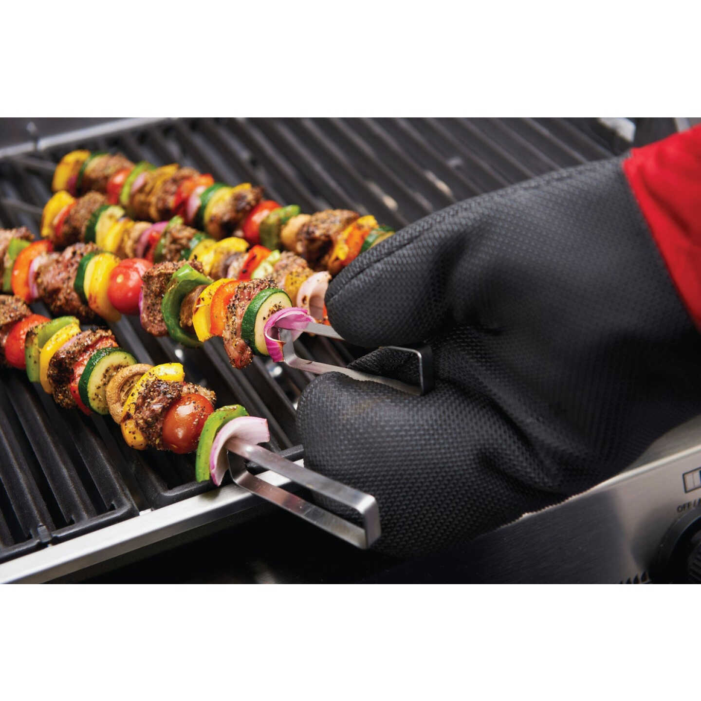 GrillPro 16 In. Black Heavy-Duty Silicone Palm Grill Mitt Image 2