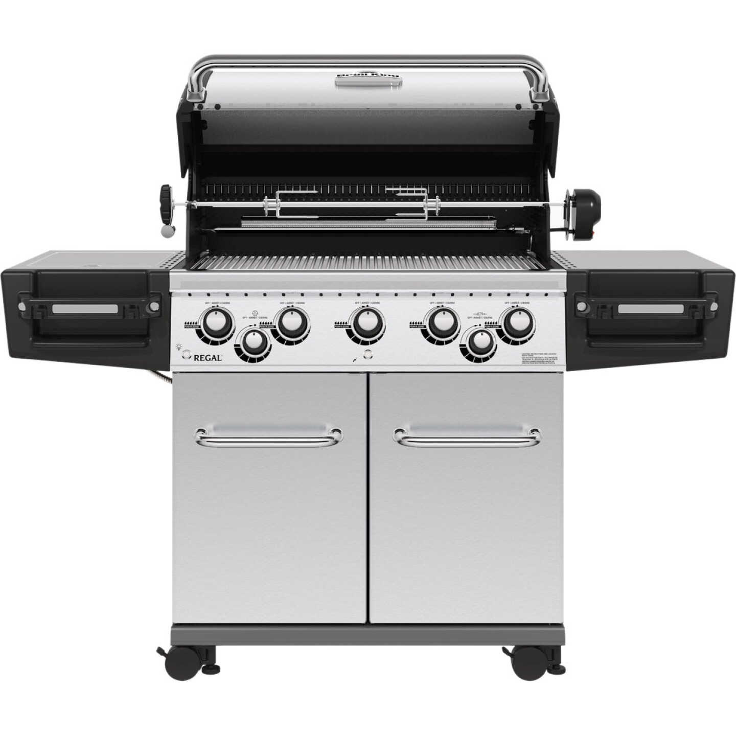 Broil King Regal S590 5-Burner Stainless Steel 55,000 BTU Natural Gas Grill with 10,000 BTU Side-Burner Image 5