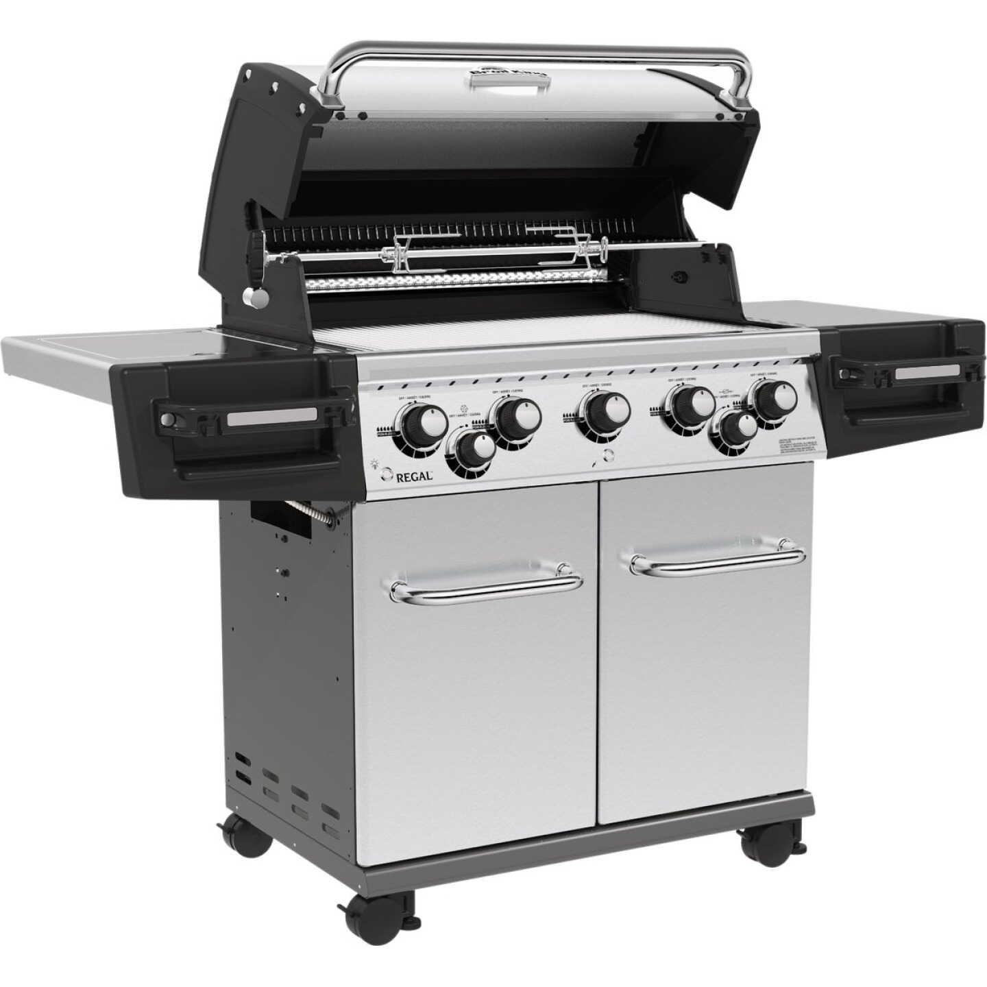 Broil King Regal S590 5-Burner Stainless Steel 55,000 BTU Natural Gas Grill with 10,000 BTU Side-Burner Image 4