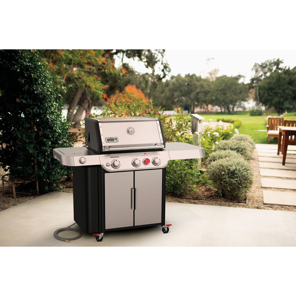 Weber Genesis S-335 3-Burner Natural Gas Grill, Stainless Steel Image 2