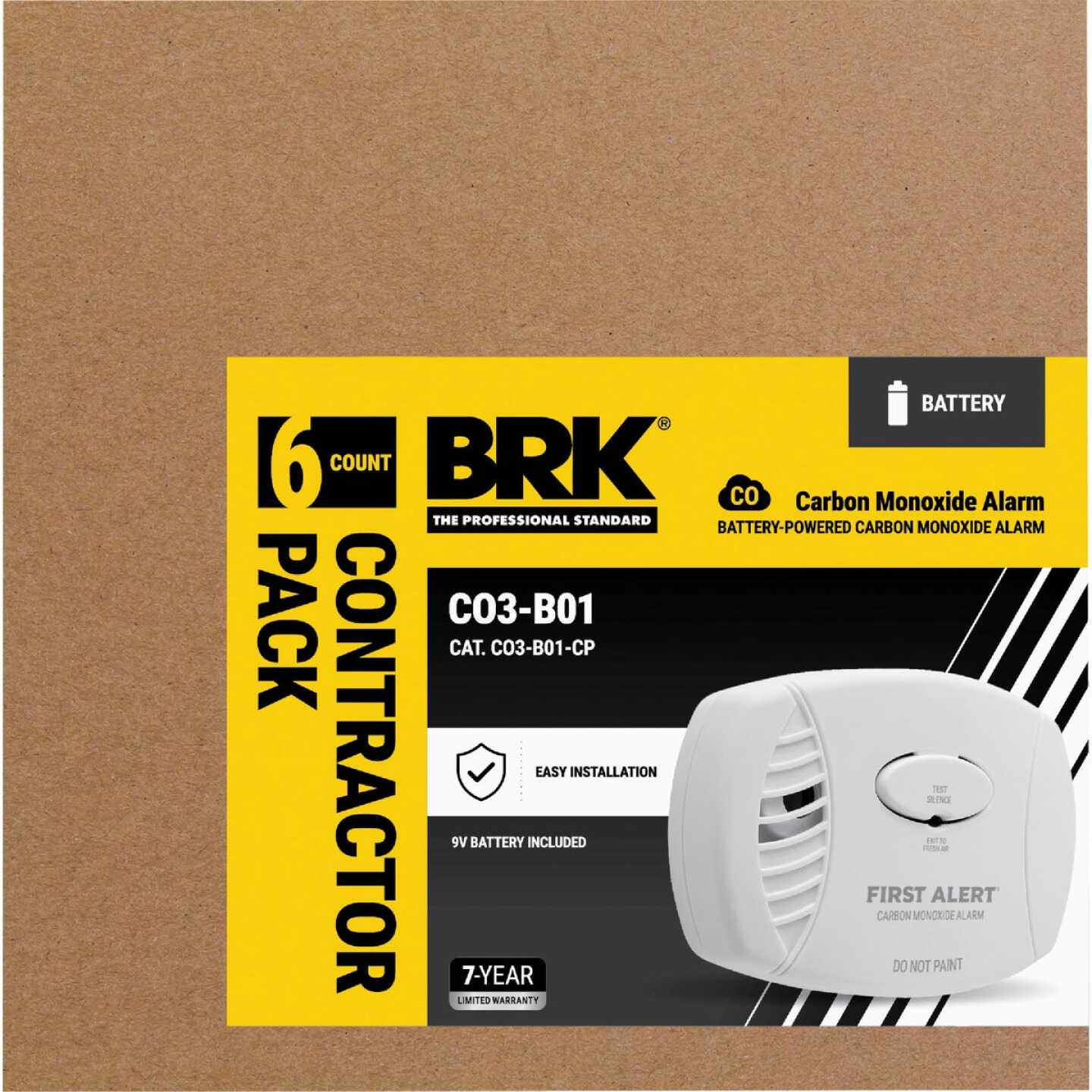 First Alert CO400 Battery Operated 9V Electrochemical Carbon Monoxide Alarm (6-Pack) Image 1