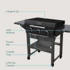 Char-Broil 28 In. XL Performance Series Propane Gas Griddle with Cart 3 Burner Flat Top Grill, Black Image 2