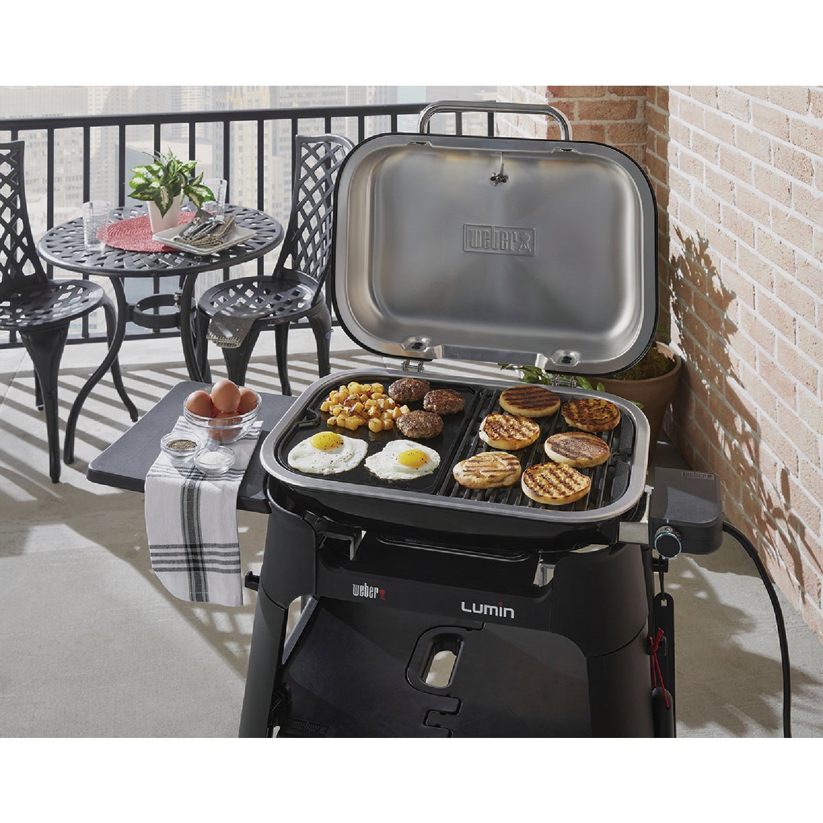 Weber Lumin 2000 18.3 In. W. x 13 In. L. Porcelain Enamel Cast Iron Grill Griddle Image 1