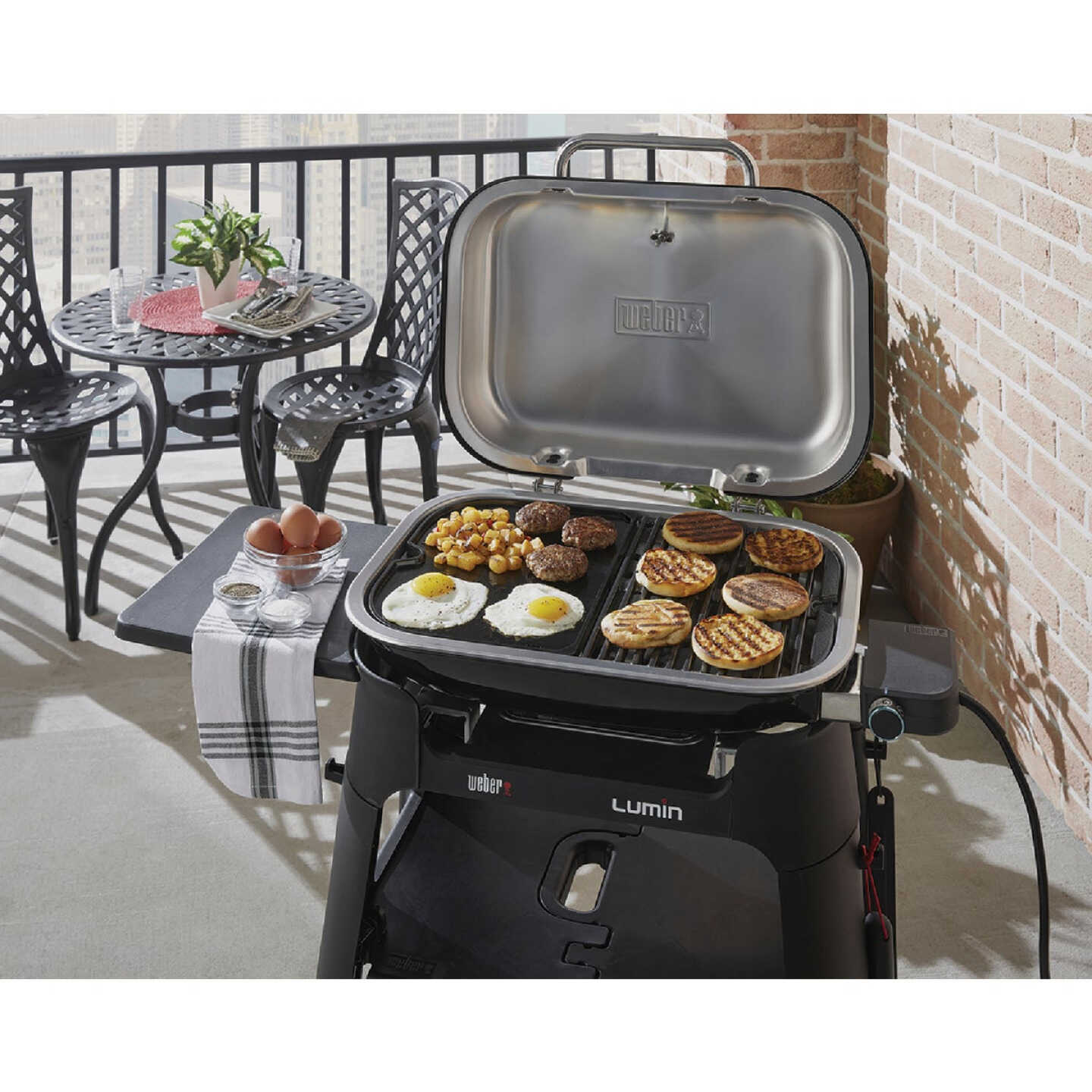 Weber Lumin 2000 18.3 In. W. x 13 In. L. Porcelain Enamel Cast Iron Grill Griddle Image 1