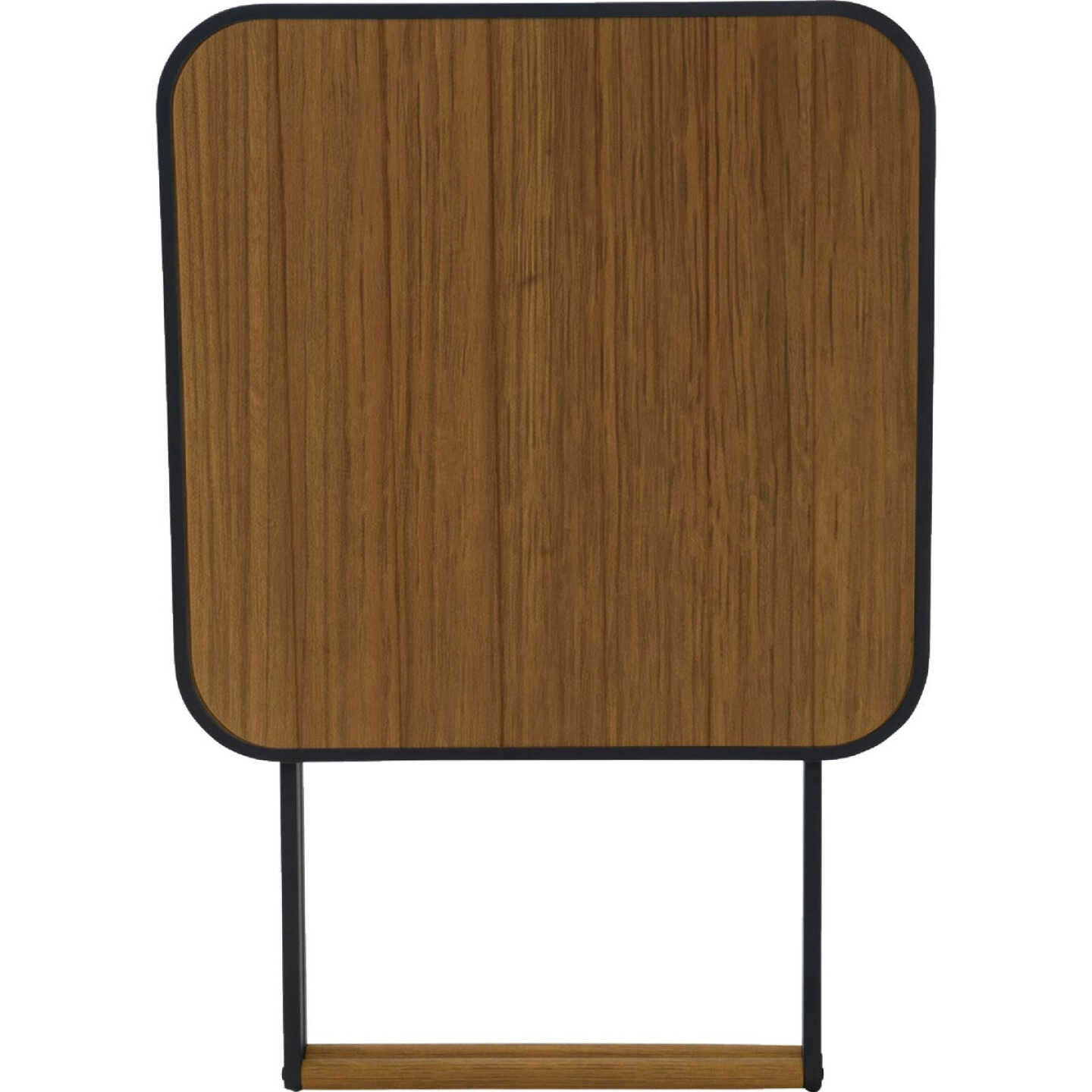 Sunjoy 24 In. Square Heavy-Duty Woodgrain Finish Steel Folding Table Image 3