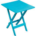 Gracious Living Quick-Fold 17 In. Square Intense Teal Folding Side Table Image 1