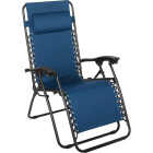 Outdoor Expressions Zero Gravity Relaxer Blue Convertible Lounge Chair Image 1