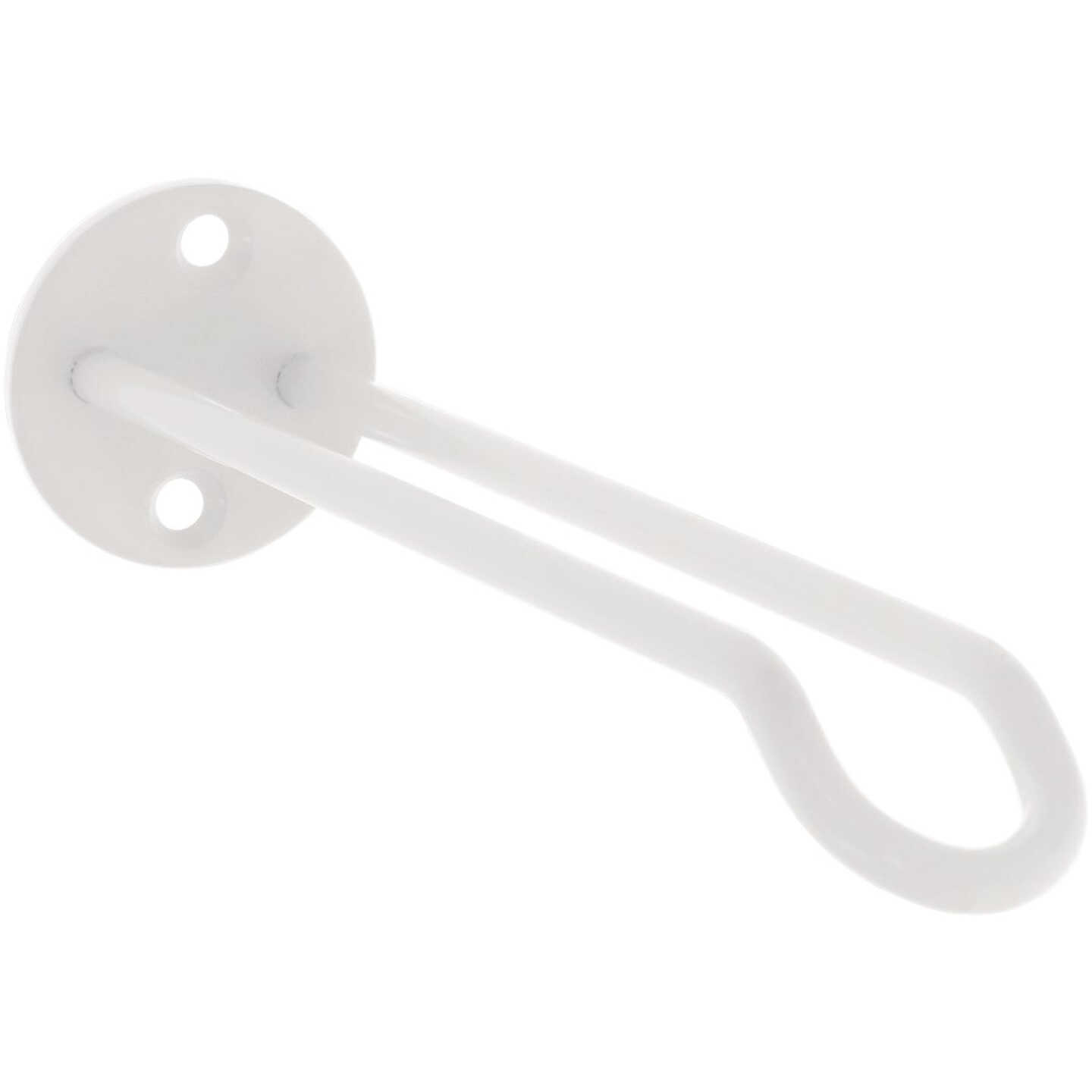 National Hardware 7 In. White Steel Wall Base Plant Hanger Image 1