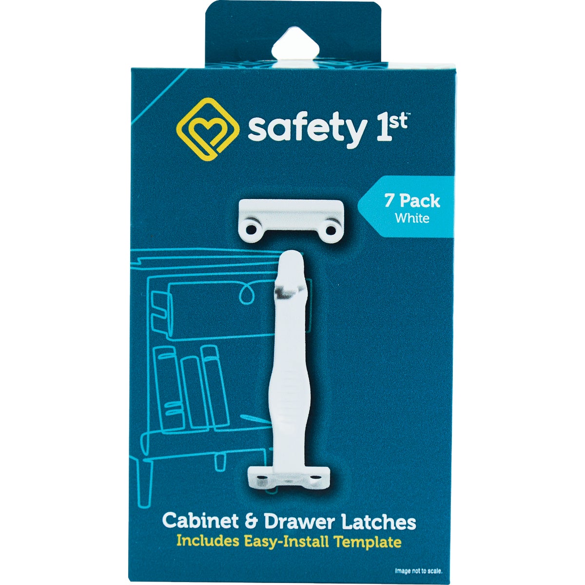 Safety 1st White Plastic Cabinet & Drawer Latches (7-Count)