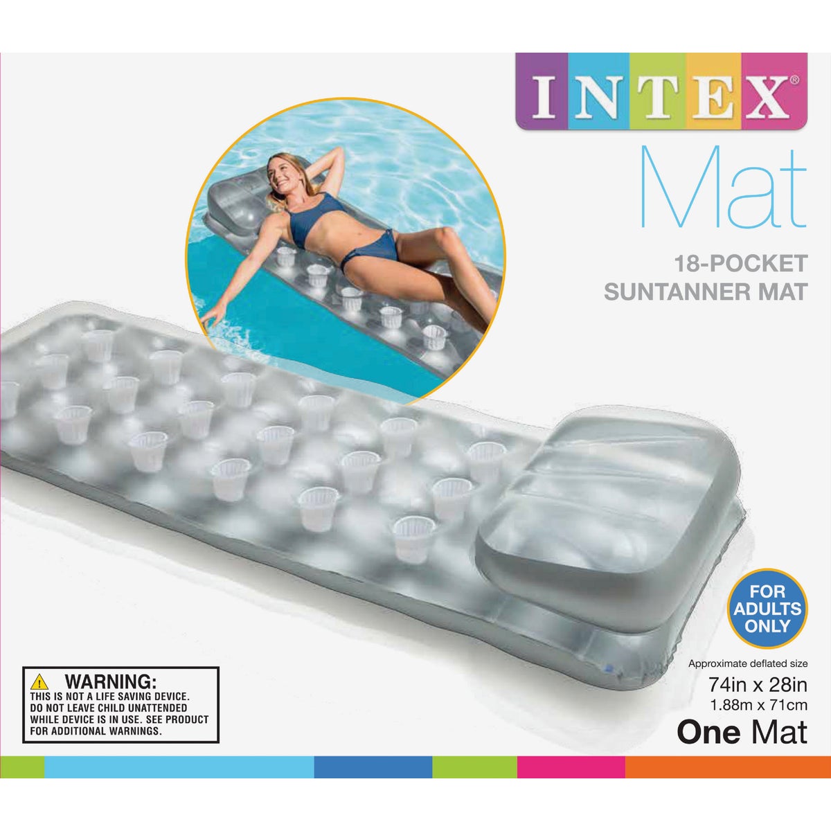 Intex Suntanner 18-Pocket Pool Float Image 3