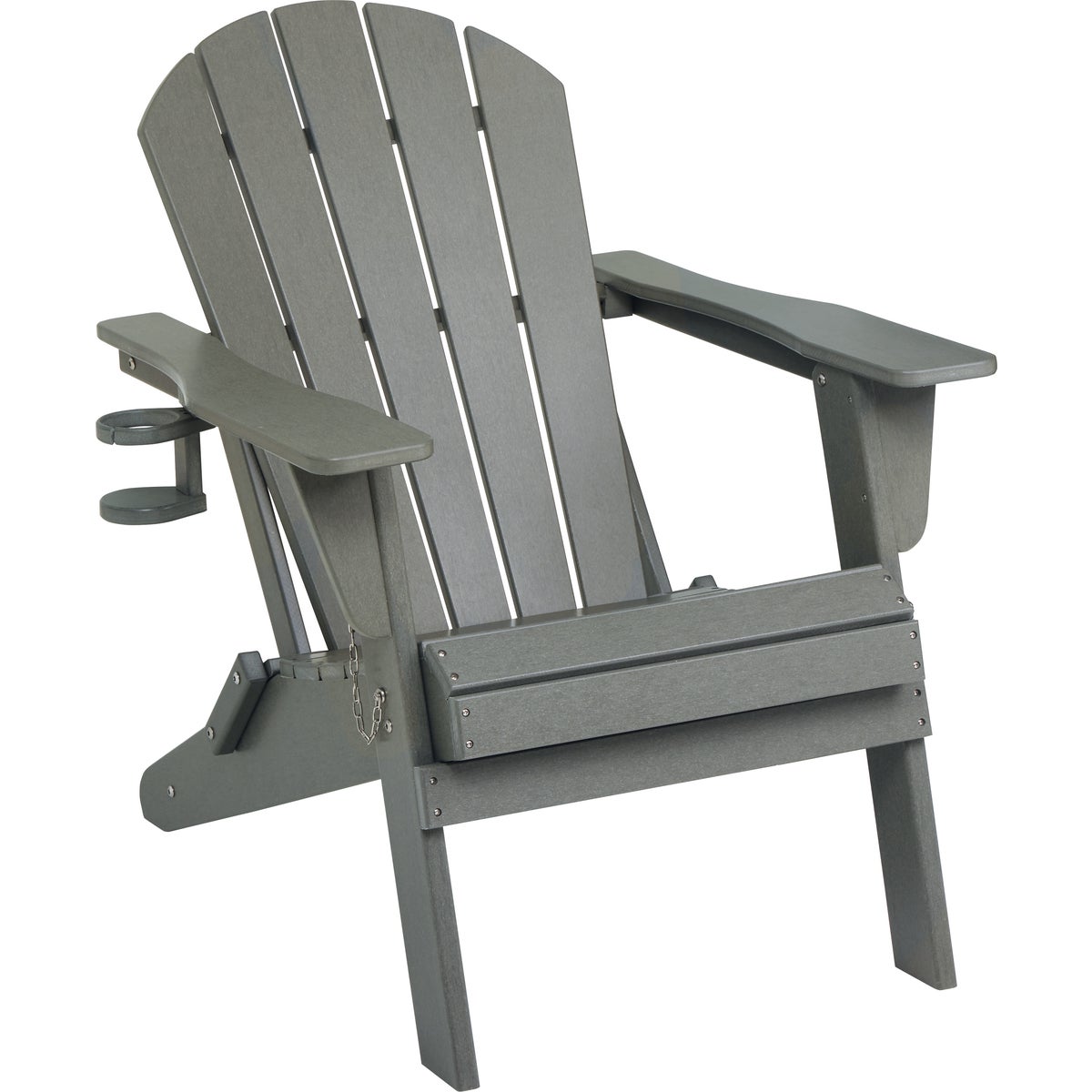 Outdoor Expressions Gray HDPE Adirondack Chair