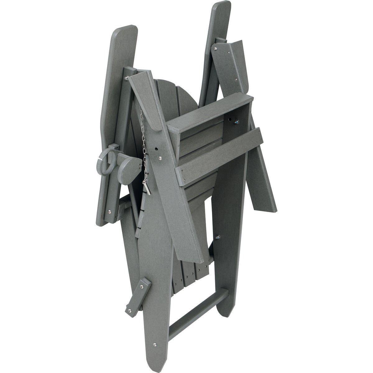 Outdoor Expressions Gray HDPE Adirondack Chair Image 5