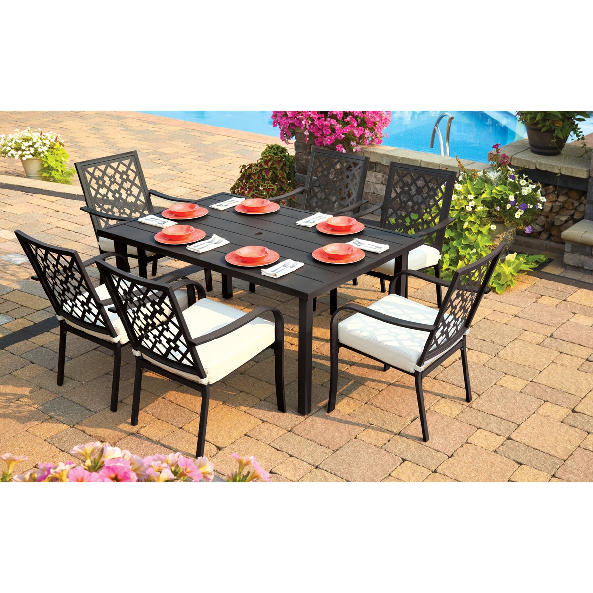 Outdoor Expressions Laguna Hills 7-Piece Dining Set Image 2