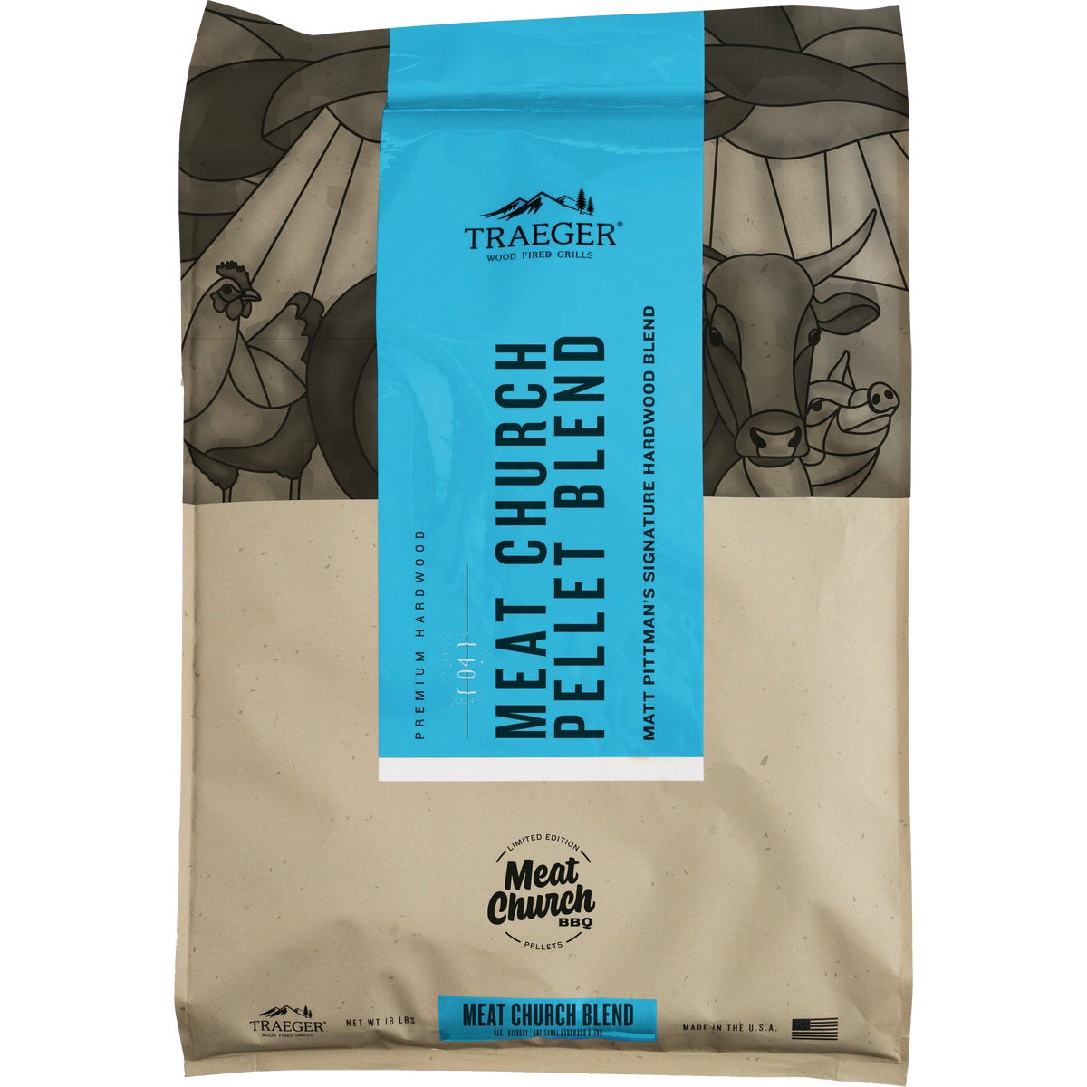 Traeger 20 Lb. Meat Church Blend Wood Pellets