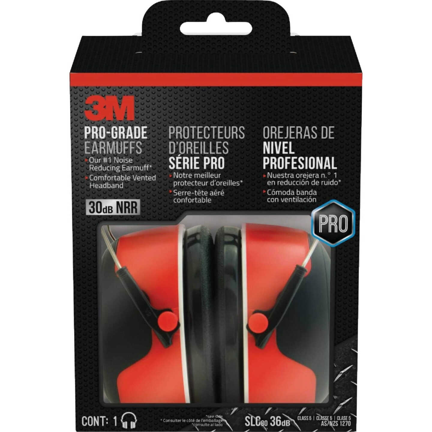3M Pro-Grade 30 dB NRR Earmuff Image 1