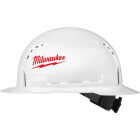 Milwaukee White Full Brim Vented Ratcheting Type 1 Class C Hard Hat Image 1