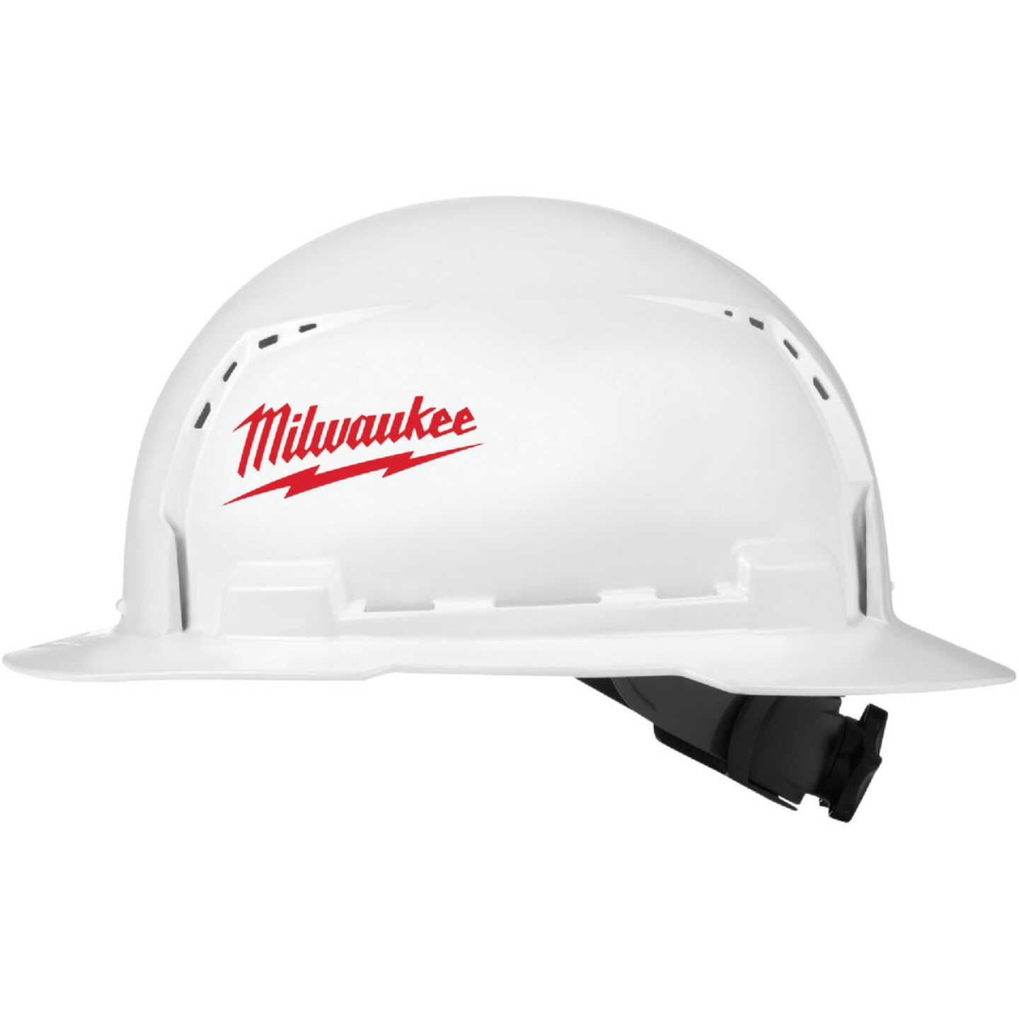 Milwaukee White Full Brim Vented Ratcheting Type 1 Class C Hard Hat Image 1