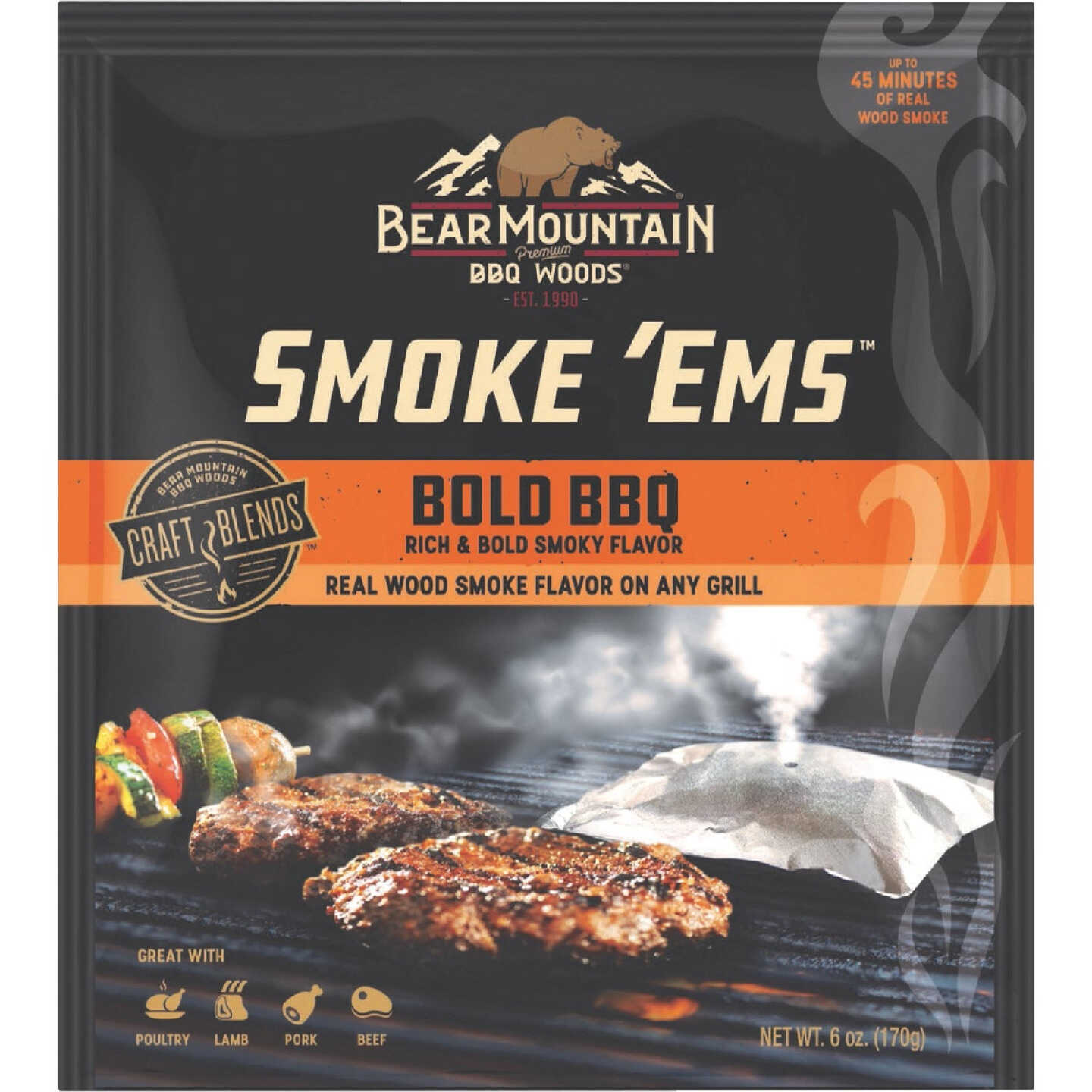 Bear Mountain BBQ Bold Smoke 'ems 6 Oz. Smoking Chips Image 1