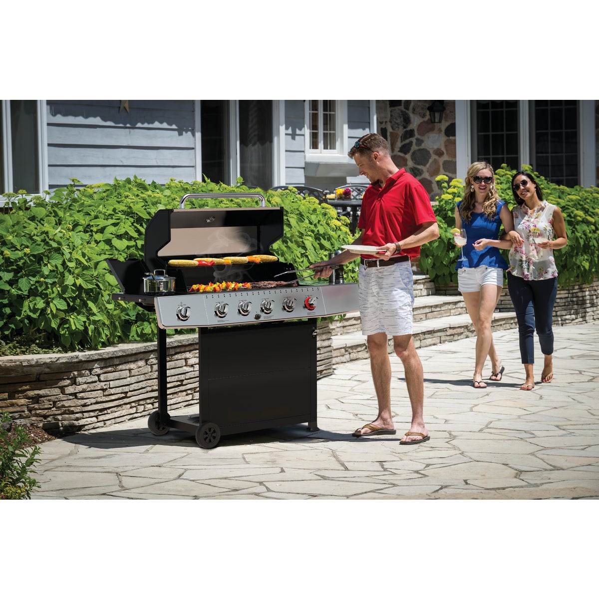GrillPro 5-Burner Stainless Steel & Black 52,000 BTU LP Gas Grill Image 2