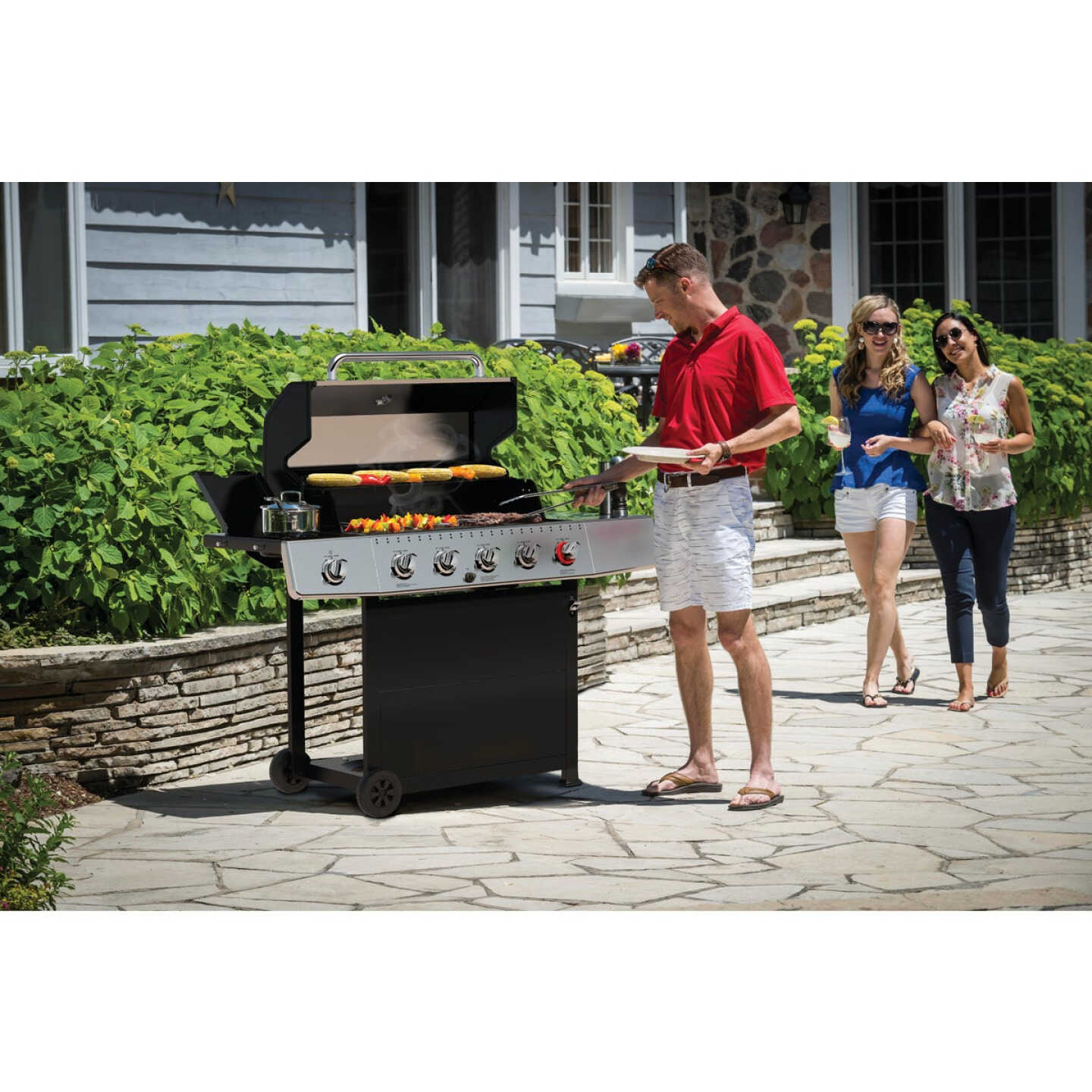 GrillPro 5-Burner Stainless Steel & Black 52,000 BTU LP Gas Grill Image 2