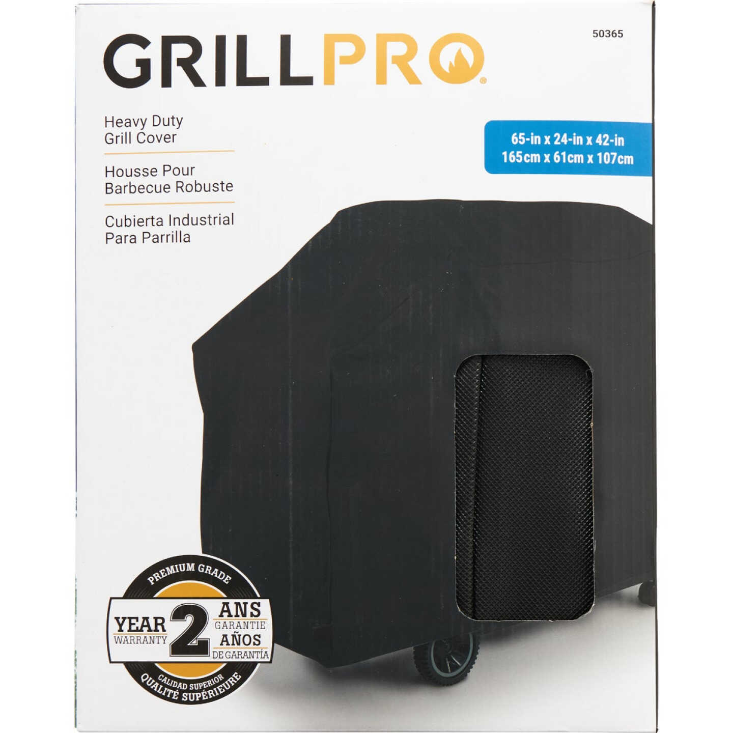GrillPro Black 65 In. Deluxe Grill Cover Image 2