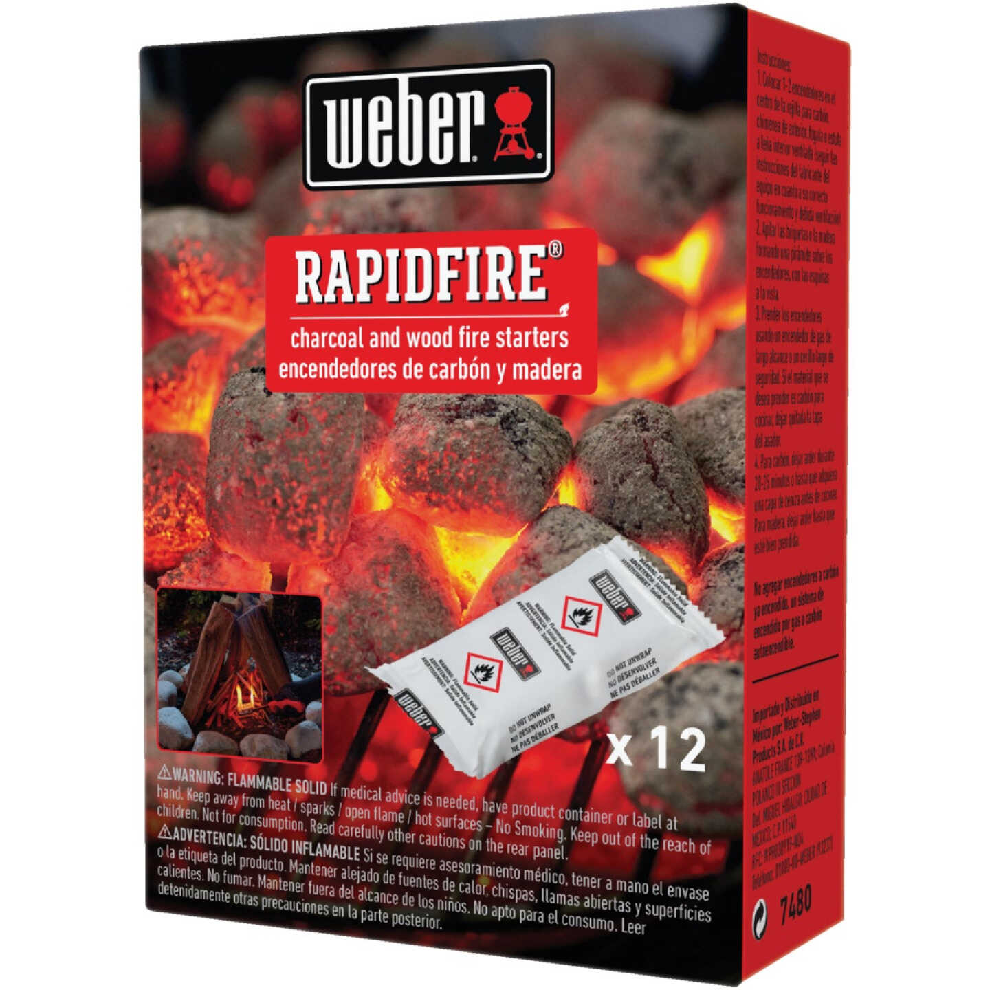 Weber Rapidfire Fire Starters (12-Pack) Image 1