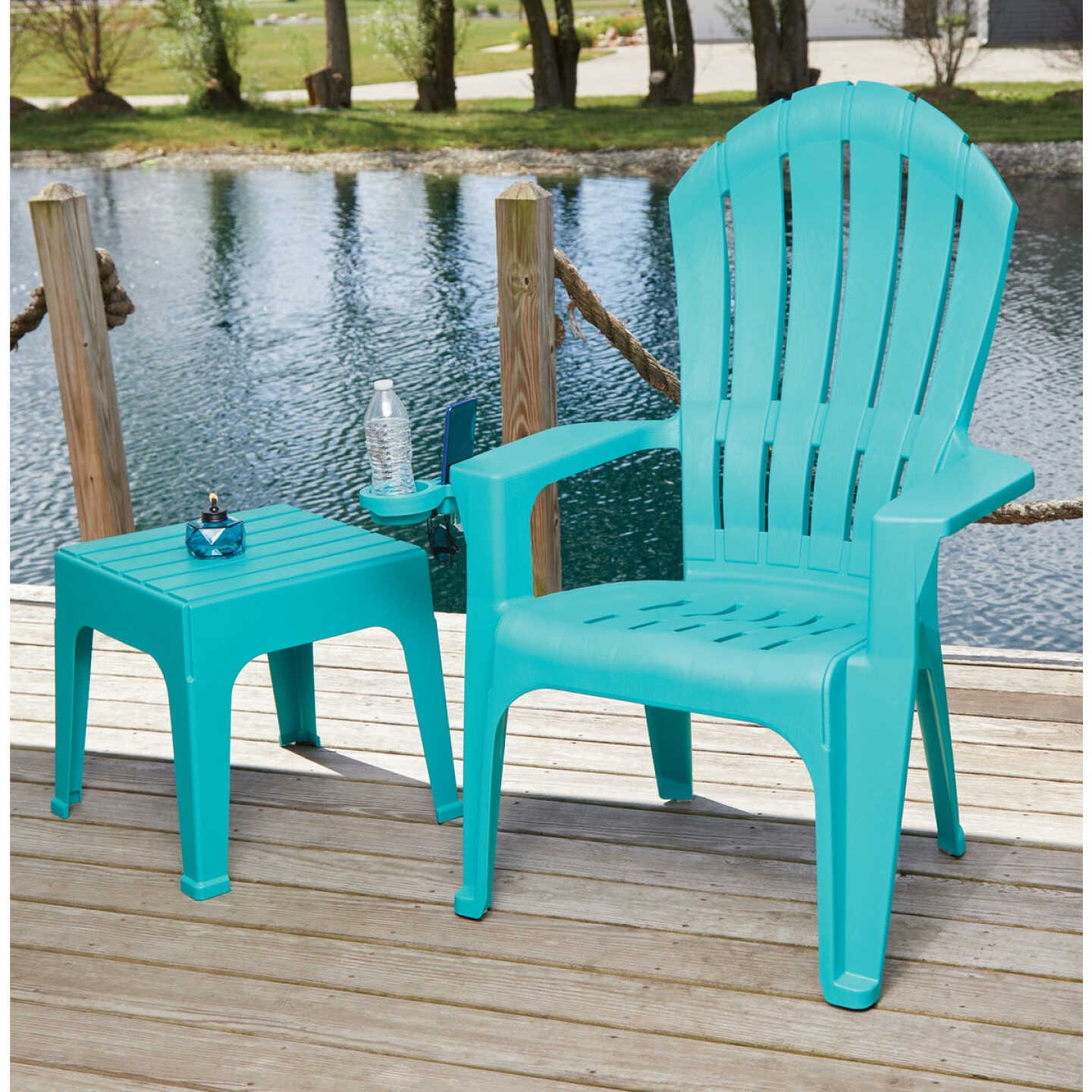 Adams Big Easy Teal Resin Adirondack Chair Image 3
