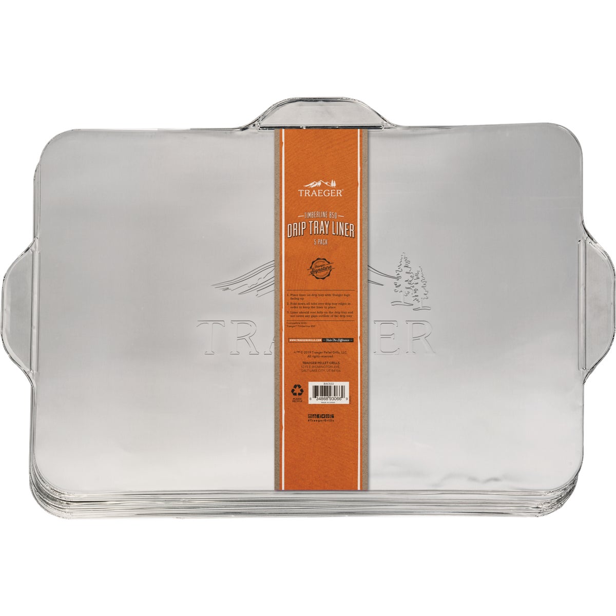 Traeger Timberline 850 Pellet Grill Aluminum Drip Tray Liner (5-Pack) Image 1