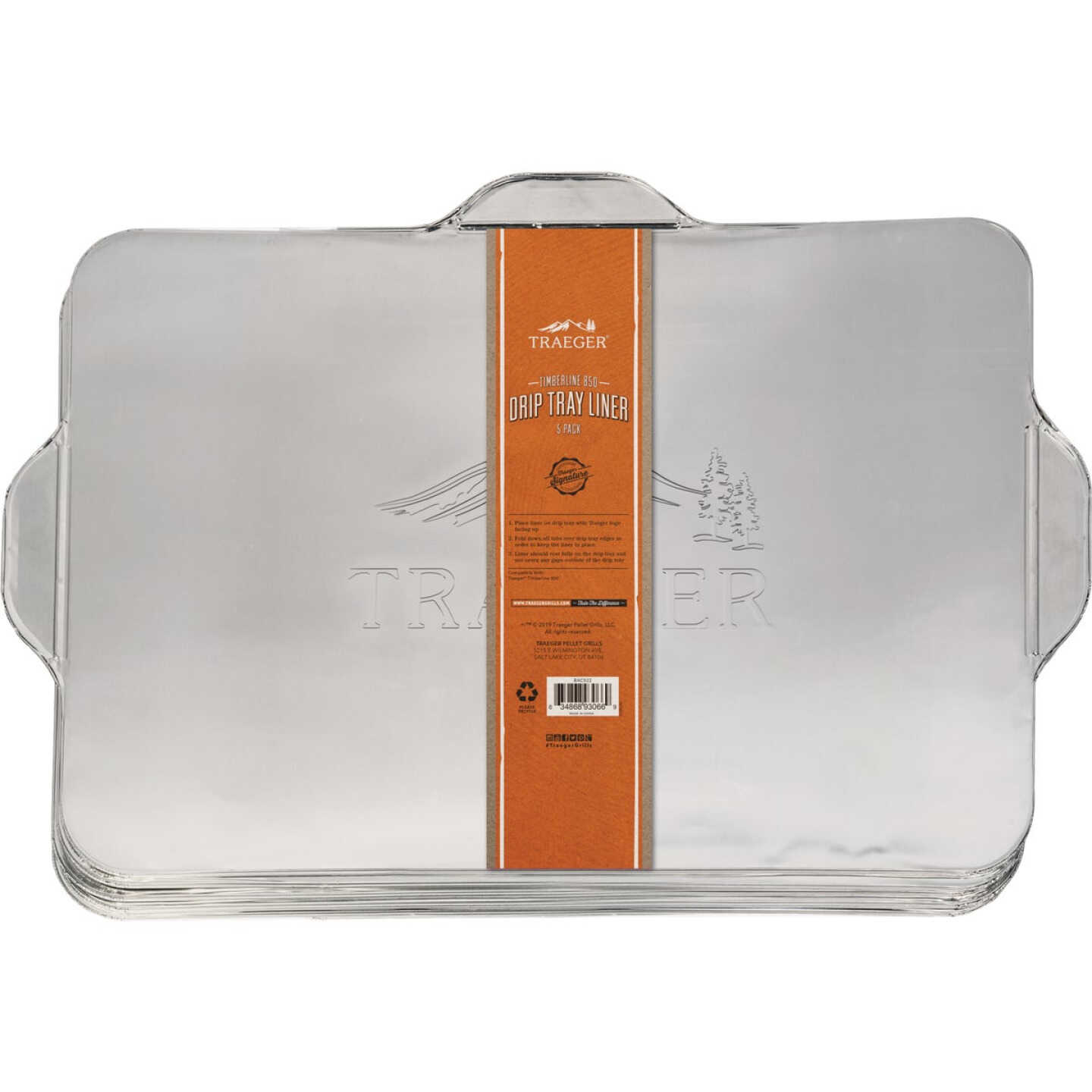 Traeger Timberline 850 Pellet Grill Aluminum Drip Tray Liner (5-Pack) Image 1