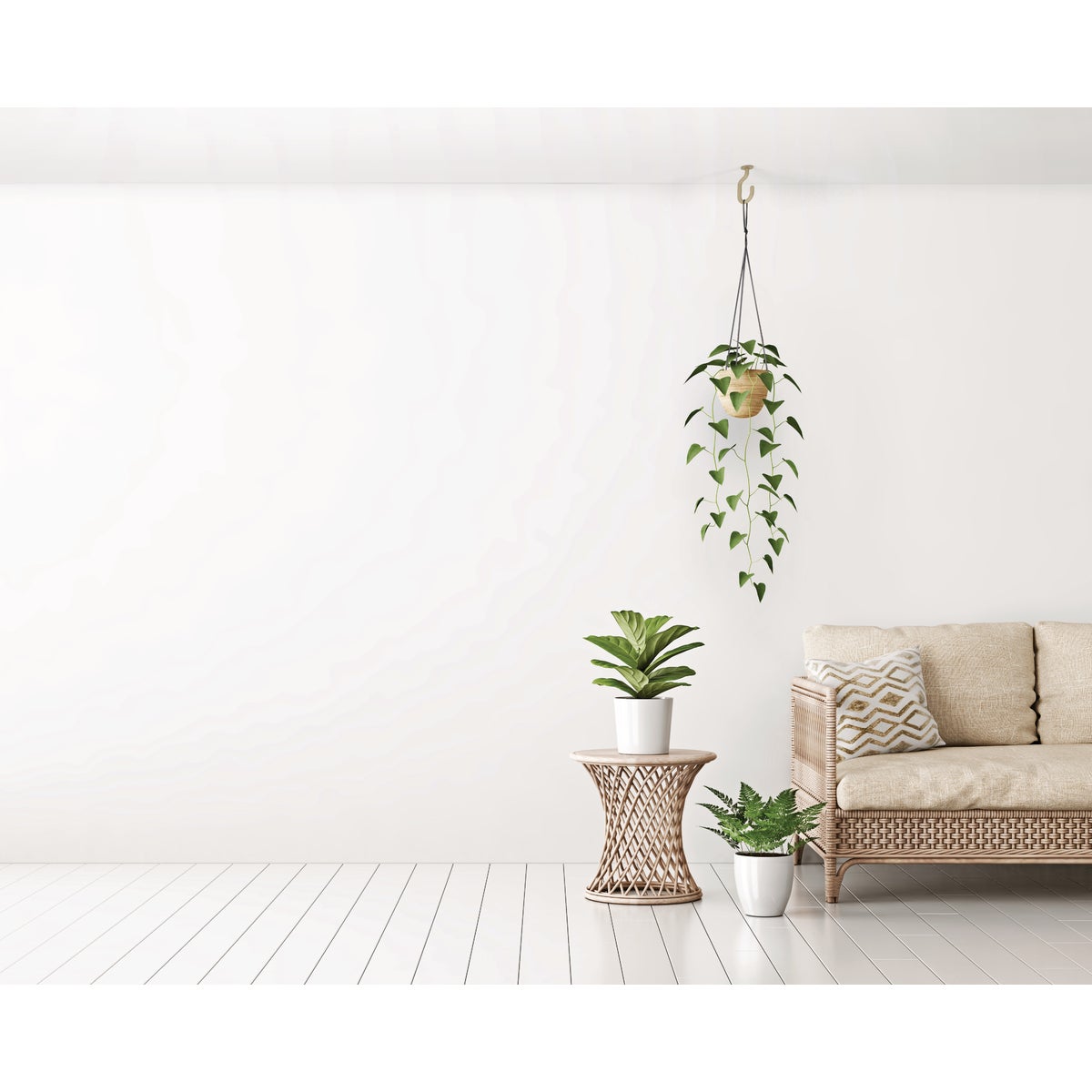 National Hardware 32 In. Brushed Gold Steel Modern Ceiling J-Hook Plant Hanger Image 2